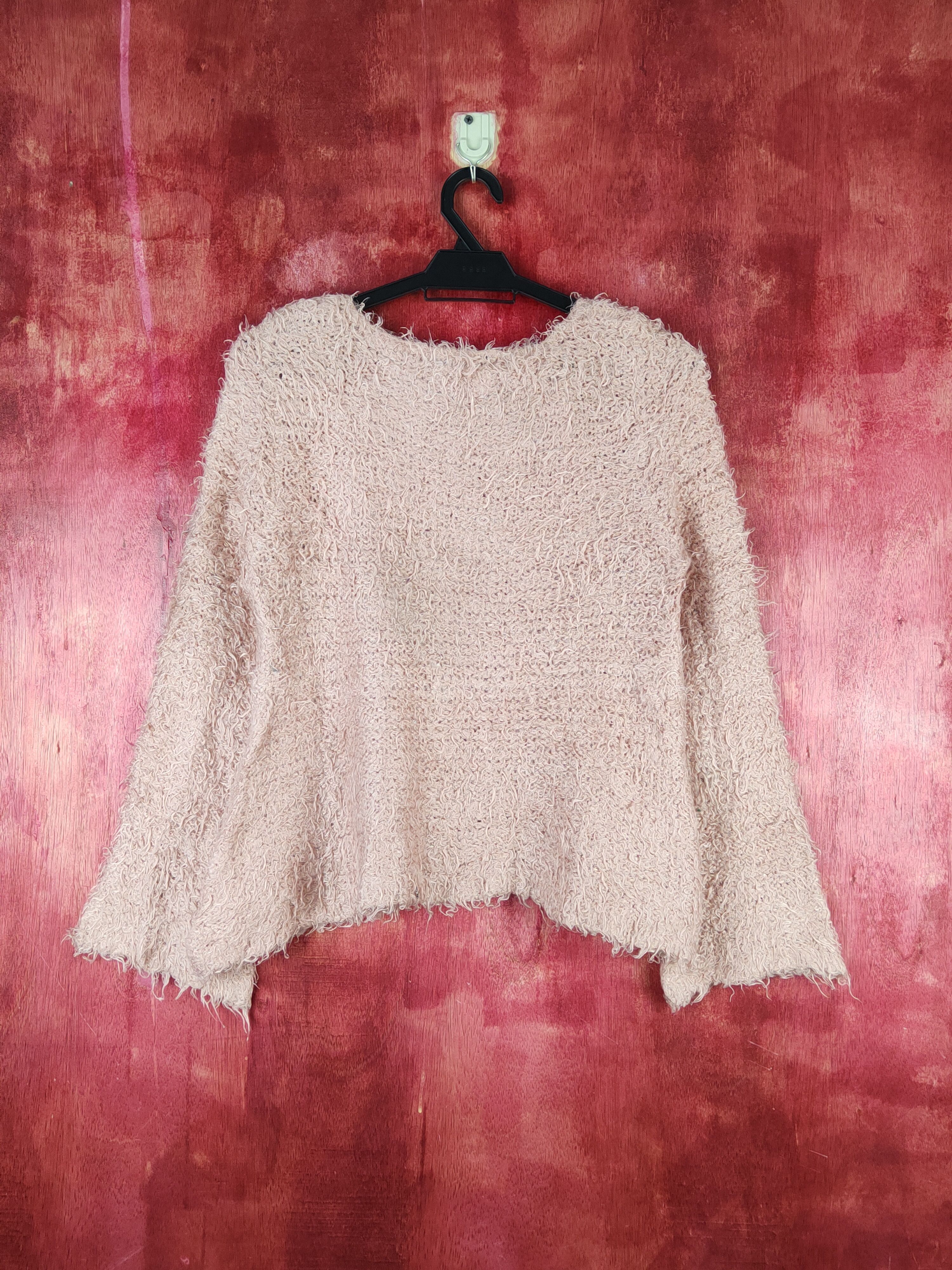 Homespun Knitwear Africataro Peach Shag Shaggy Fur Mohair Knitwear #S1889 Size S / US 4 / IT 40 - 7 Thumbnail