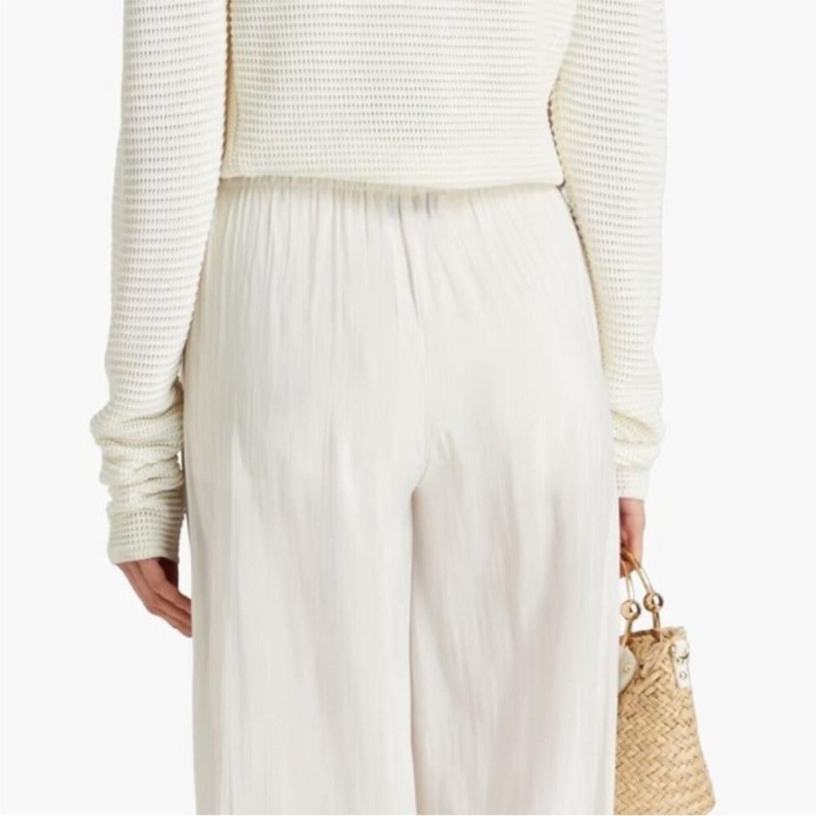 Solid and Striped NWOT SOLID & STRIPED White Wide Leg Pants Size 36" / US 14 / IT 50 - 4 Thumbnail