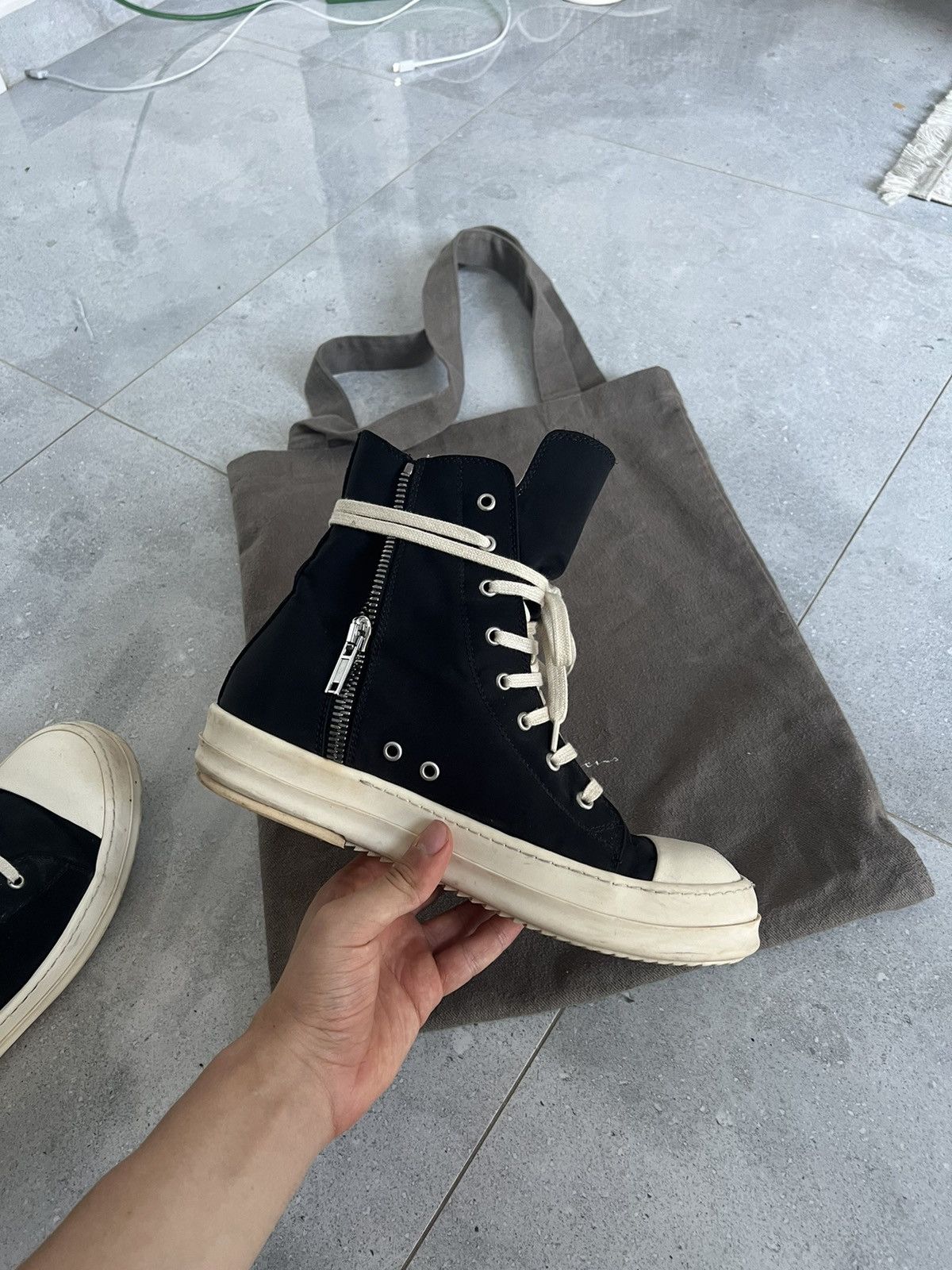 Rick Owens × Rick Owens Drkshdw Rick Owens Nylon Ramones Size US 9 / EU 42 - 7 Thumbnail