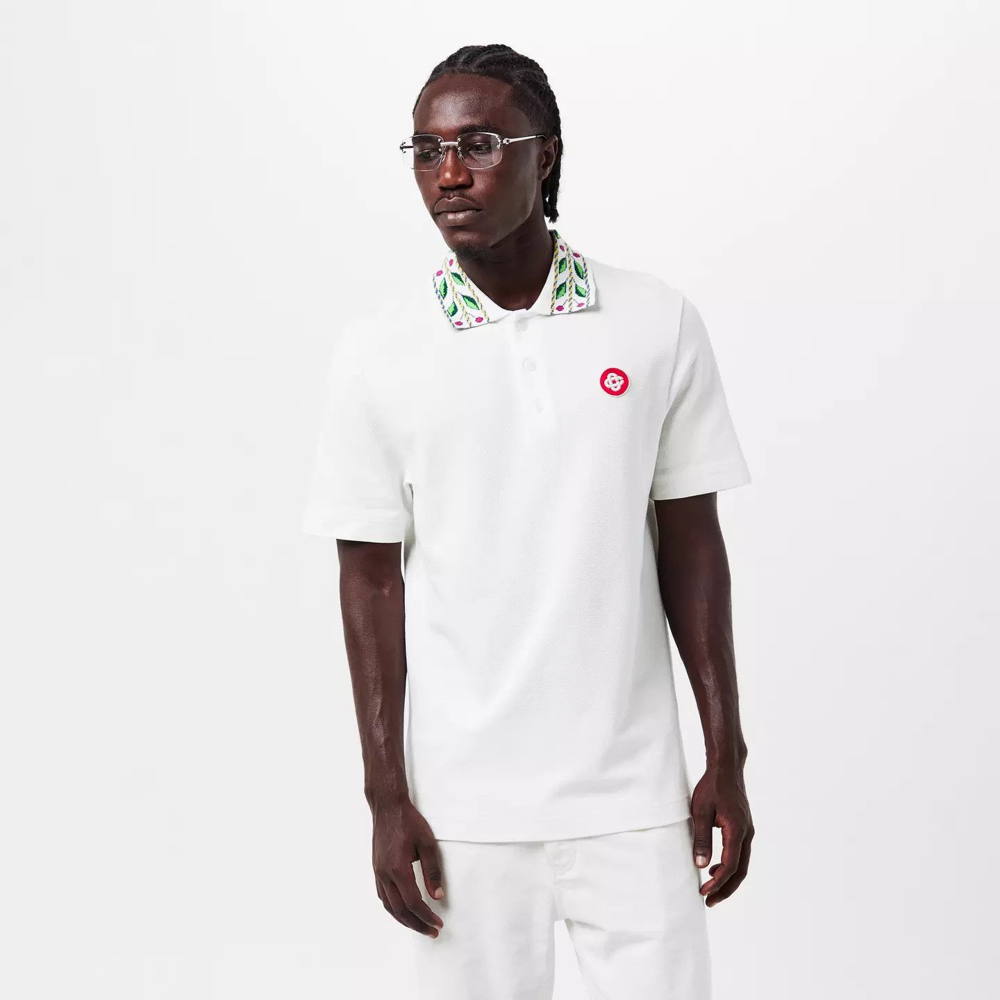 Casablanca o1g2r1mq0426 Laurel Logo Polo Shirt in White Size US S / EU 44-46 / 1 - 3 Thumbnail