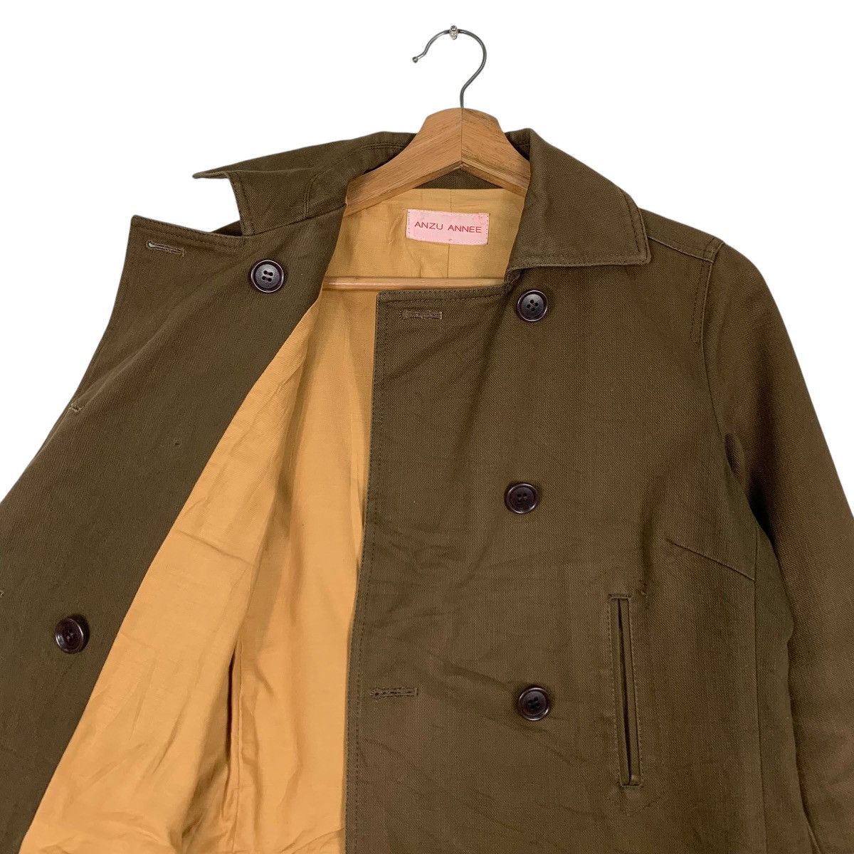 Japanese Brand ANZU ANNEE Brown Double Breasted Coat #1253-C57 Size M / US 6-8 / IT 42-44 - 10 Thumbnail