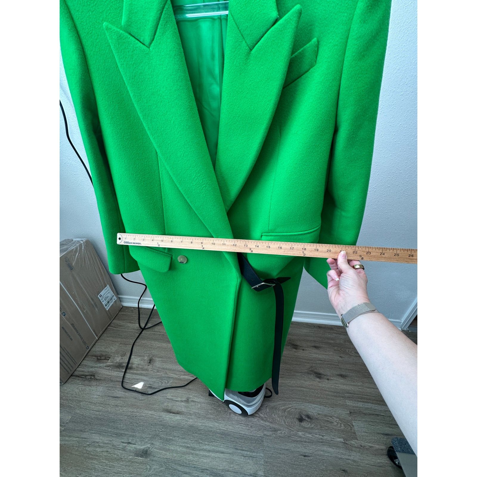Alexander McQueen Alexander McQueen Lime Green Fitted Wool Coat Made in Italy Size M / US 6-8 / IT 42-44 - 14 Thumbnail