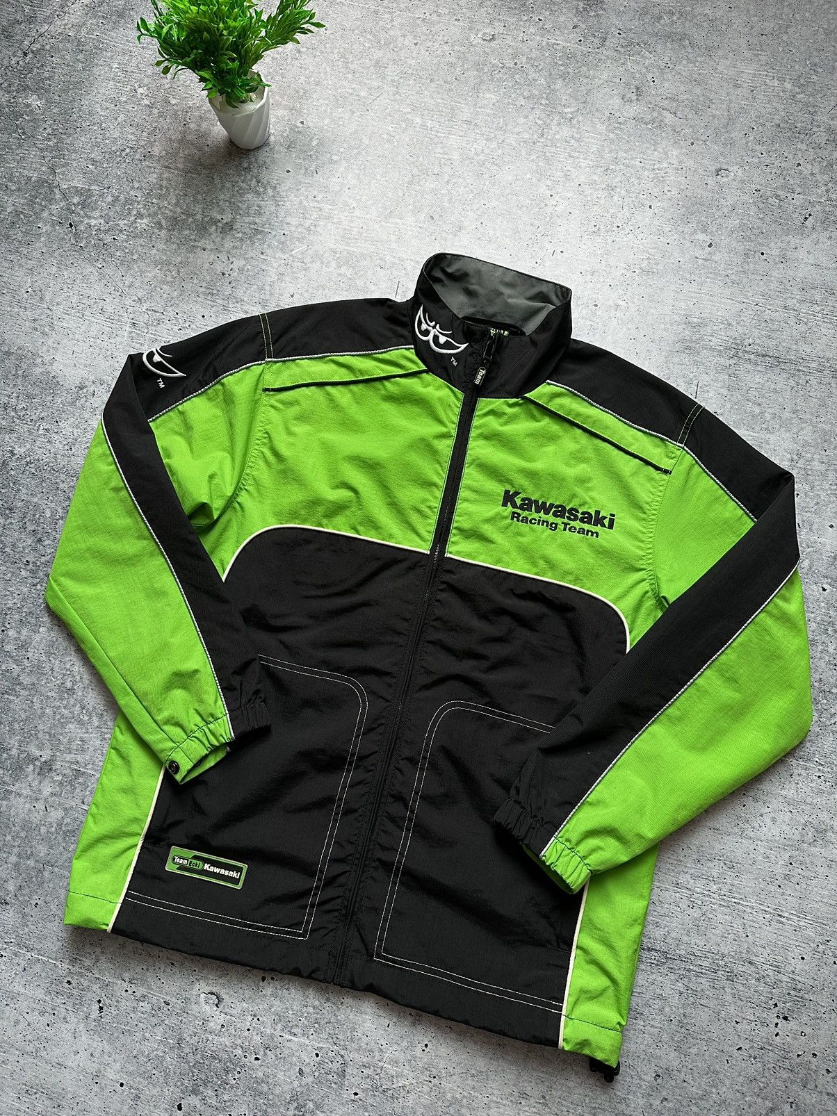 Other Vintage Kawasaki Team Eckl 2003 Racing Motogp Jacket Size US S / EU 44-46 / 1 - 5 Thumbnail