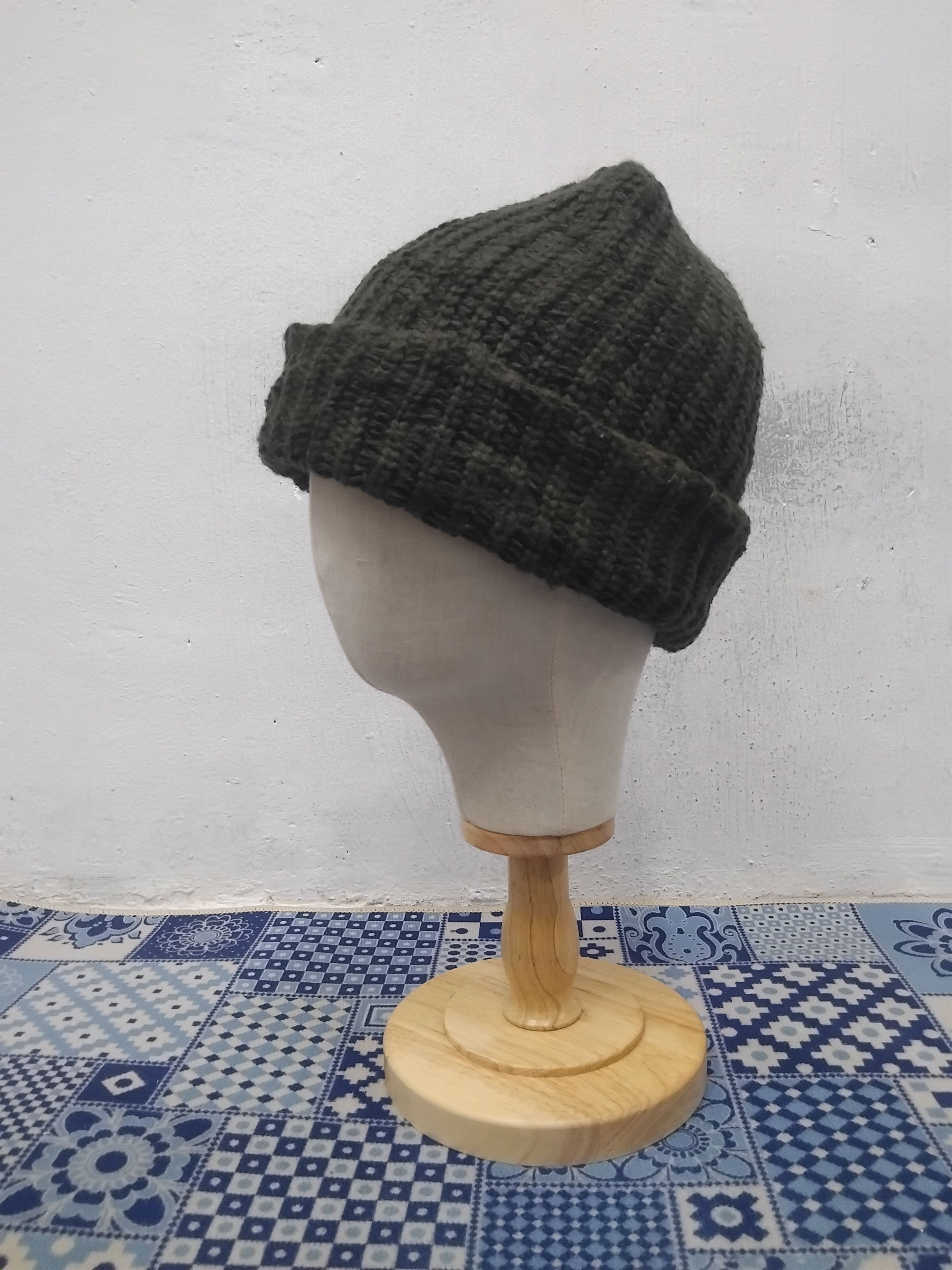 Japanese Brand 💥Broner Made in USA green military beanie hat Size ONE SIZE - 3 Thumbnail
