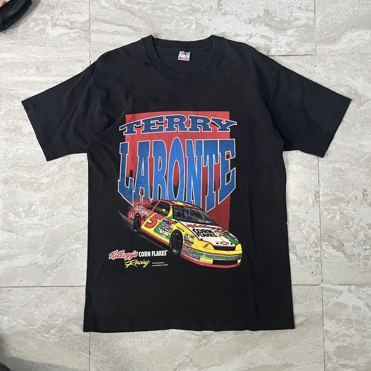 Vintage 94 NASCAR Terry Labonte Corn Flakes Racing T-shirt