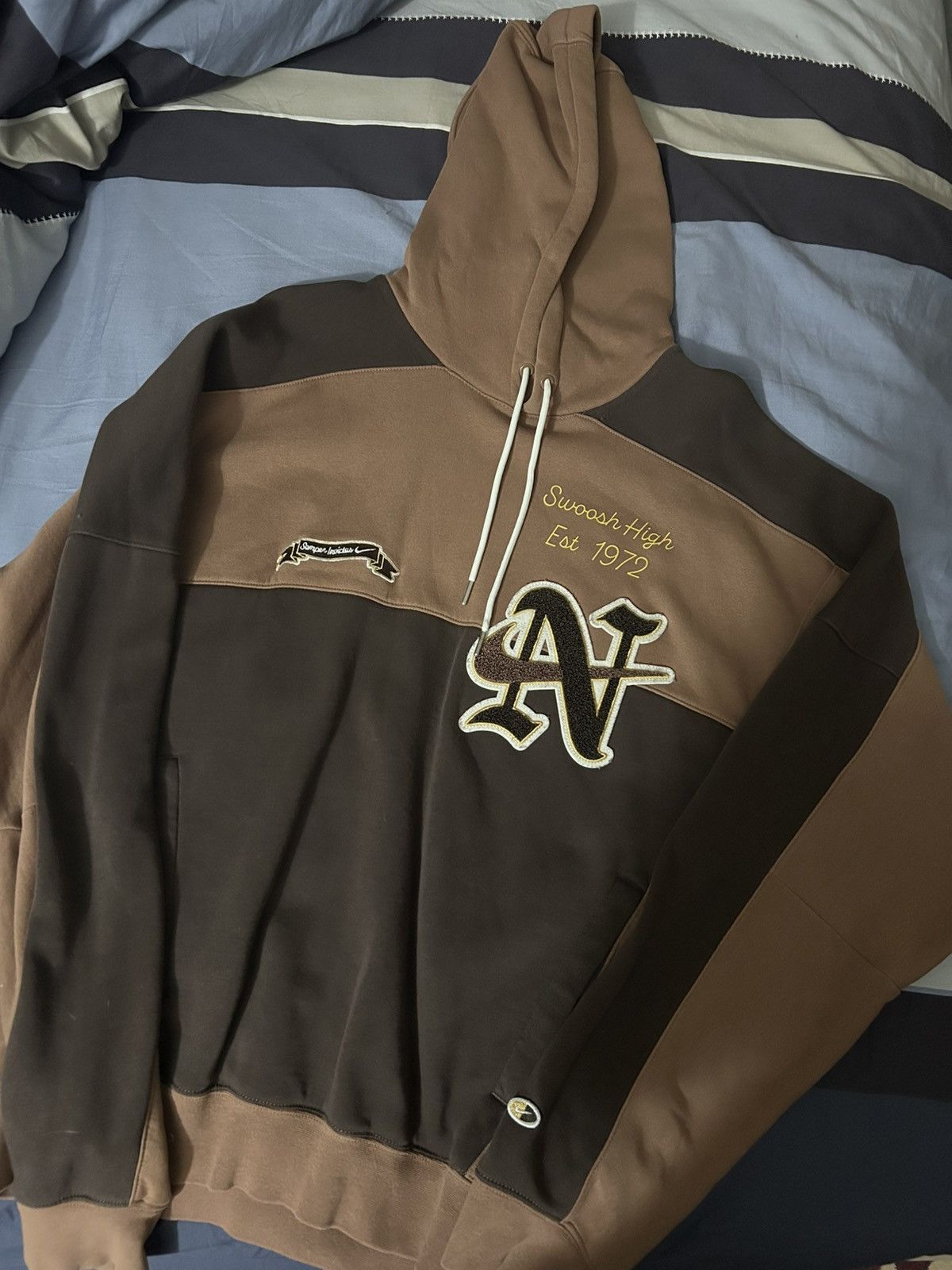 Nike × Vintage Vintage Nike Varsity Hoodie Size US M / EU 48-50 / 2 - 1 Thumbnail