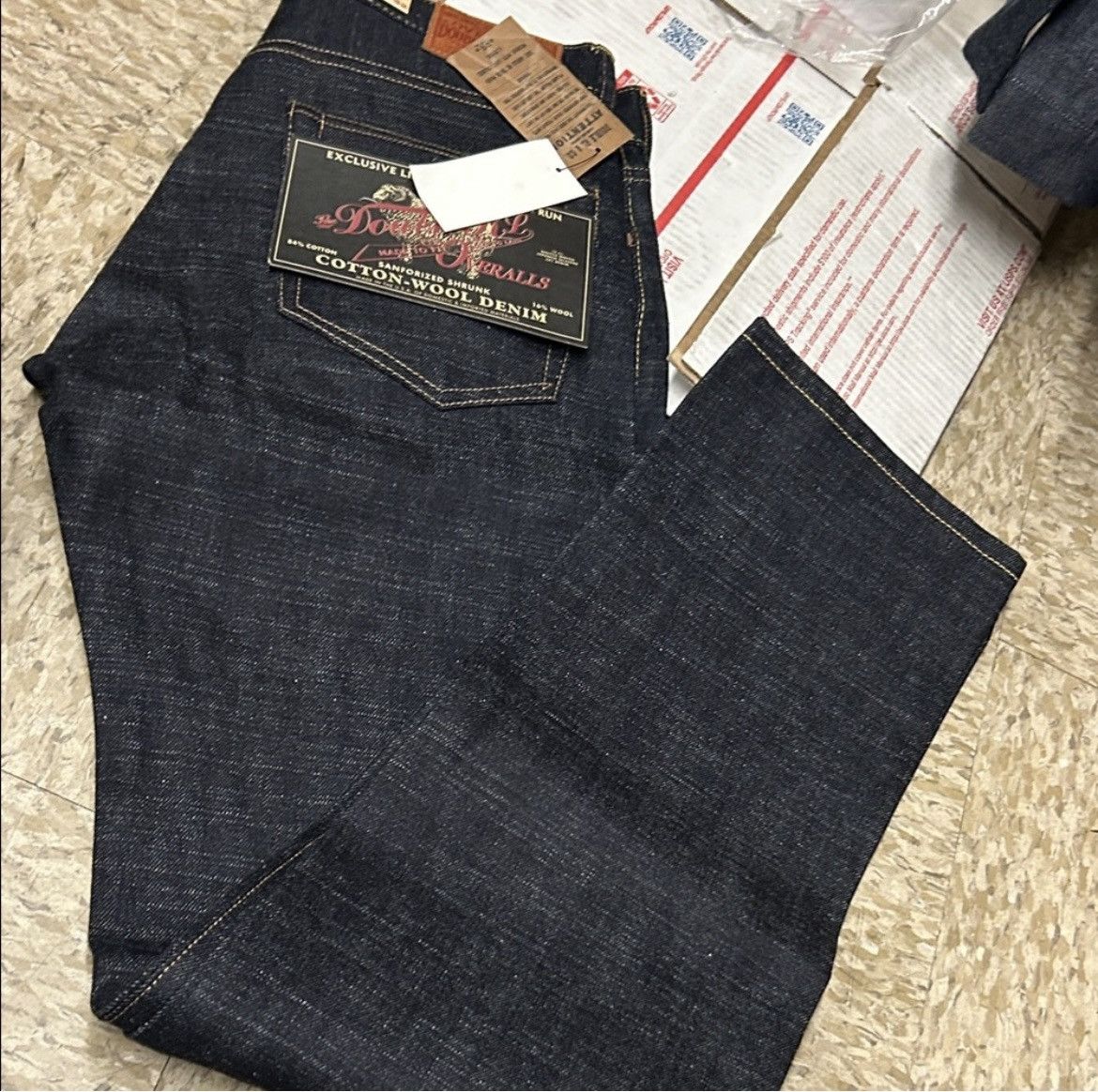 RRL Ralph Lauren RIGID LIMITED EDITION 12oz SELVEDGE WOOL COTTON DENIM 29x30 Size US 29 - 7 Thumbnail