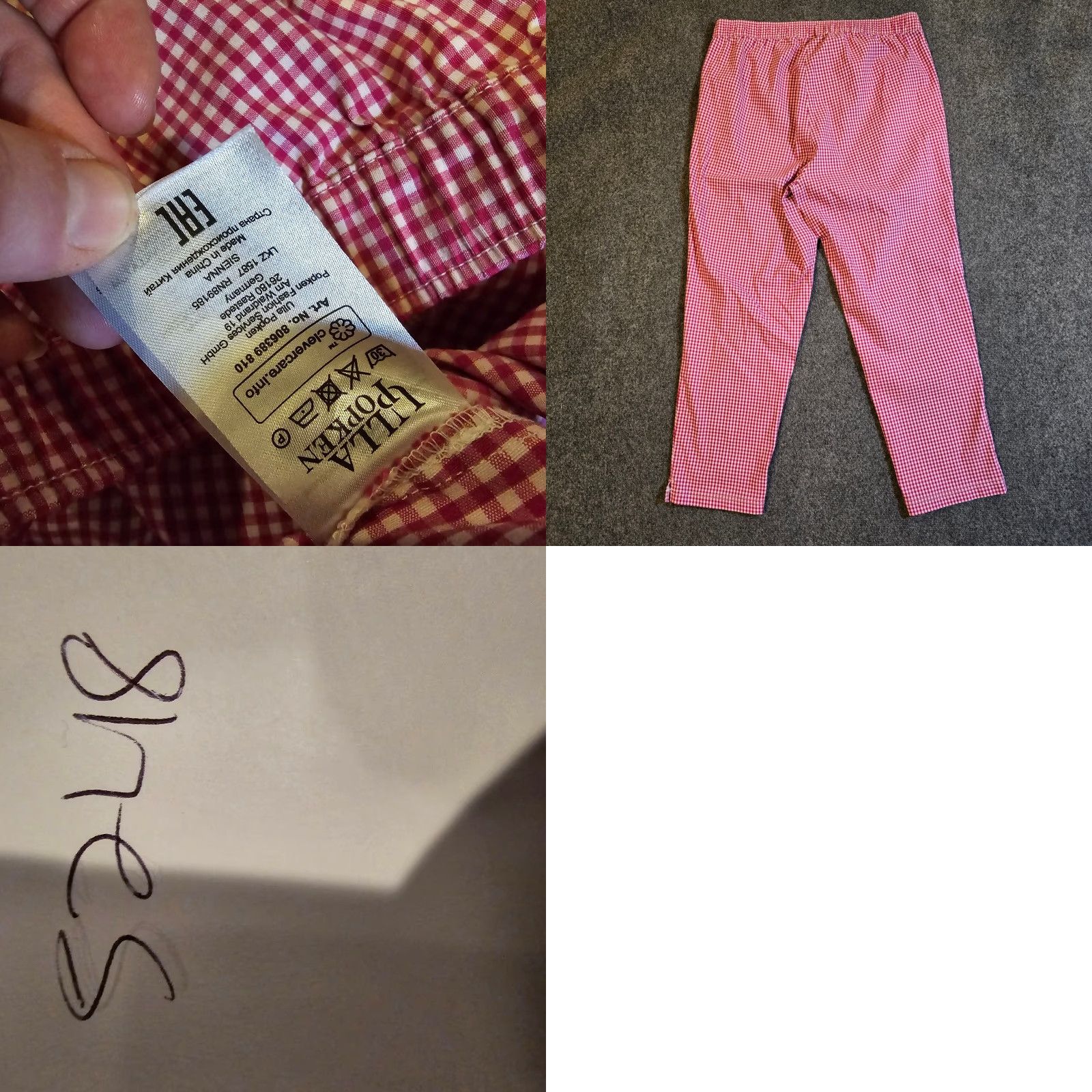 Vintage Ulla Popken Pants Women 16 Pink White Gingham Pull On Tapered Stretch Casual Shirt? Size 38" / US 16 / IT 52 - 8 Thumbnail