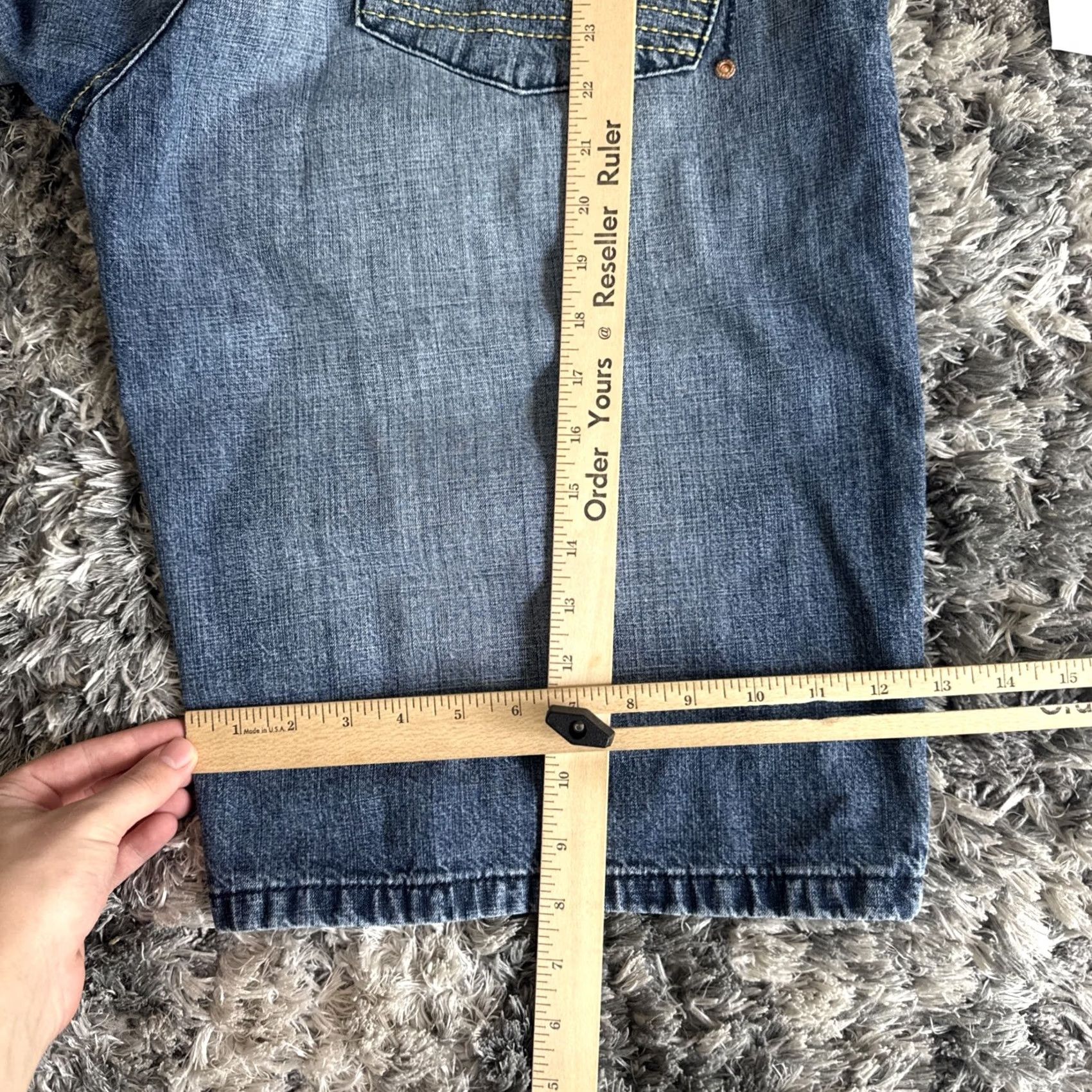 Denime VINTAGE 212NYC Jorts Jean Shorts Men’s Size 38 Blue Denim Embroidered Y2K 00’s Size US 38 / EU 54 - 4 Thumbnail