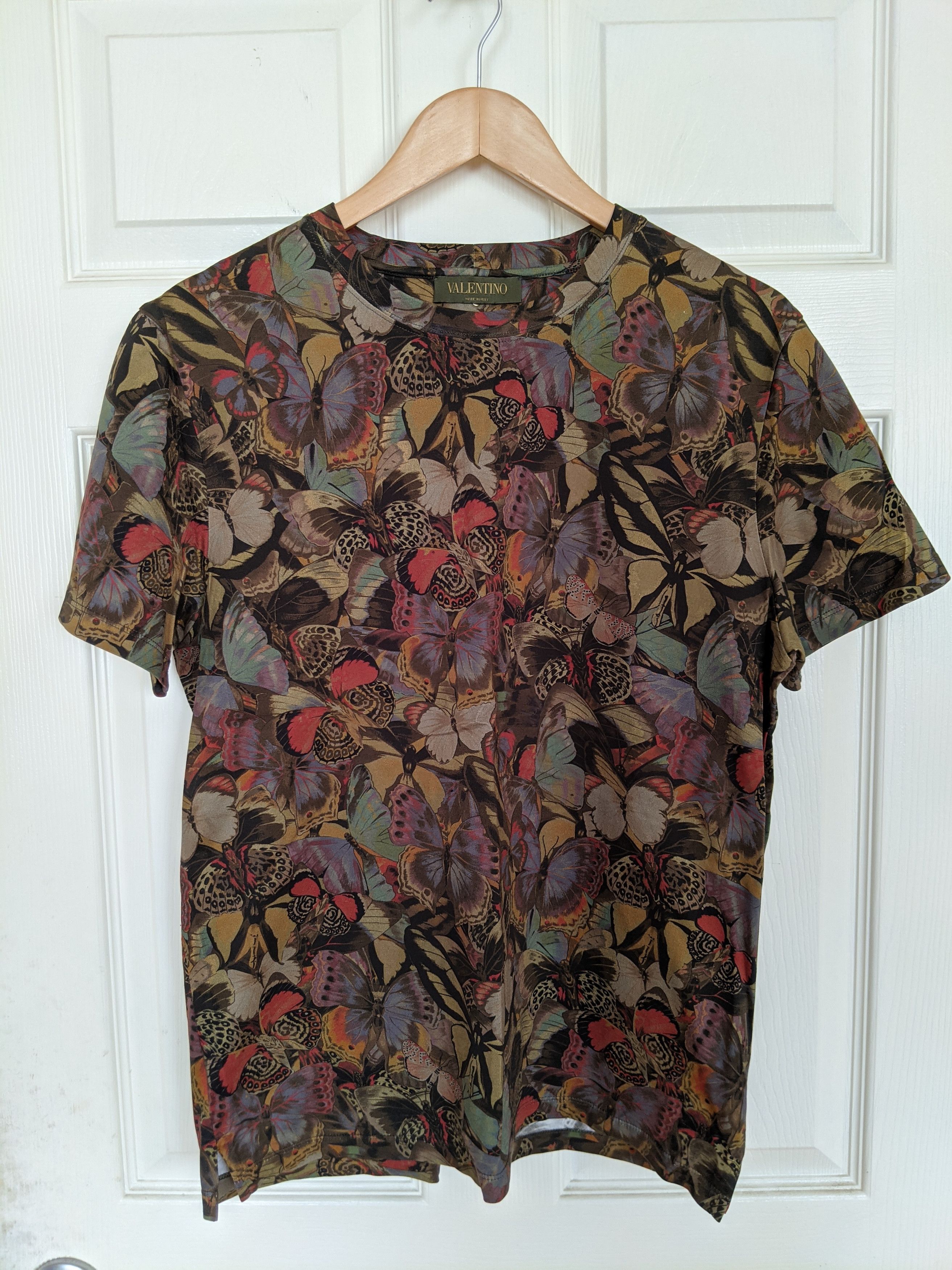 Valentino Valentino Butterfly Camo Print T-Shirt Size US M / EU 48-50 / 2 - 1 Thumbnail