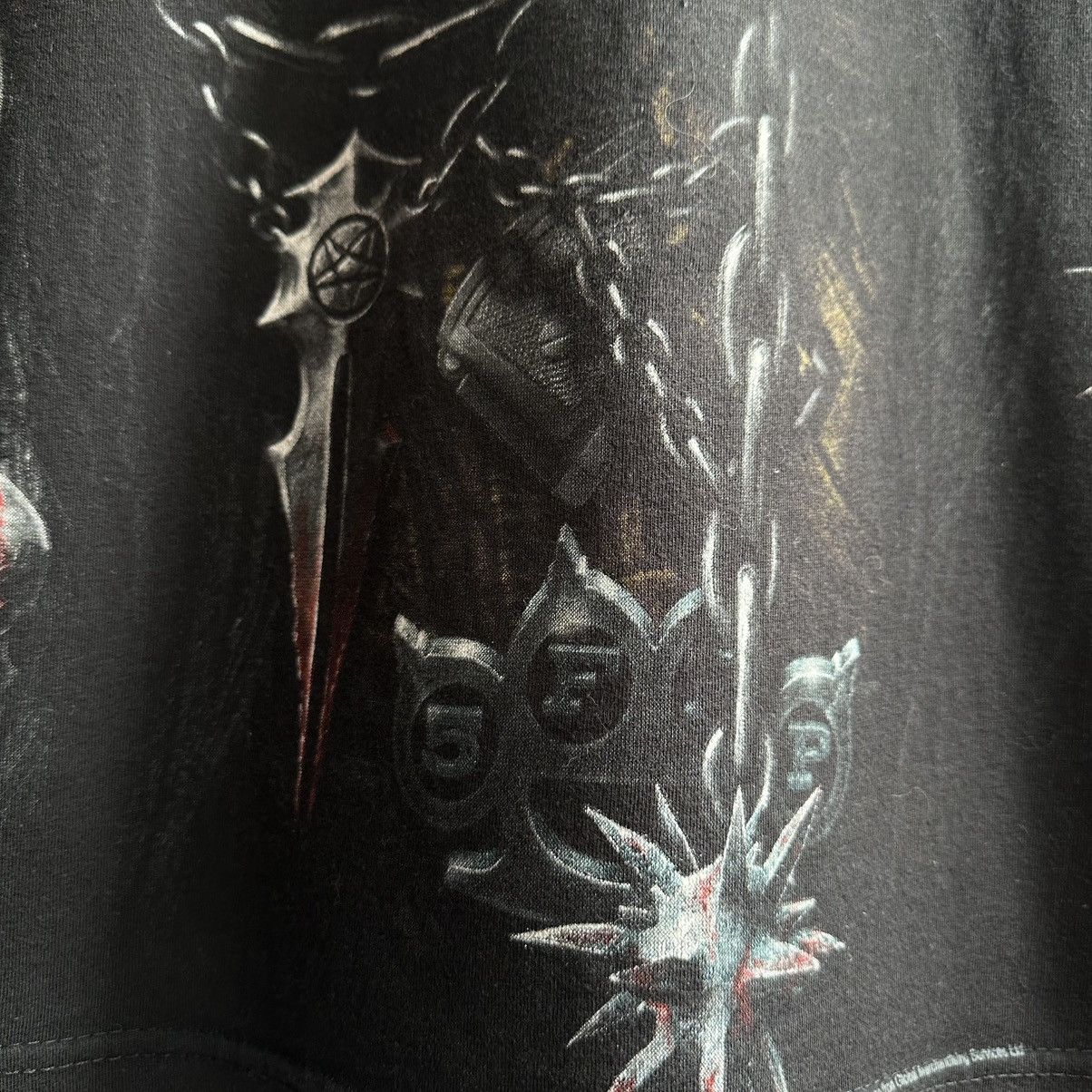 Band Tees × Vintage Vintage Five Finger Death Punch Skull Graphic Tee Size US M / EU 48-50 / 2 - 8 Thumbnail