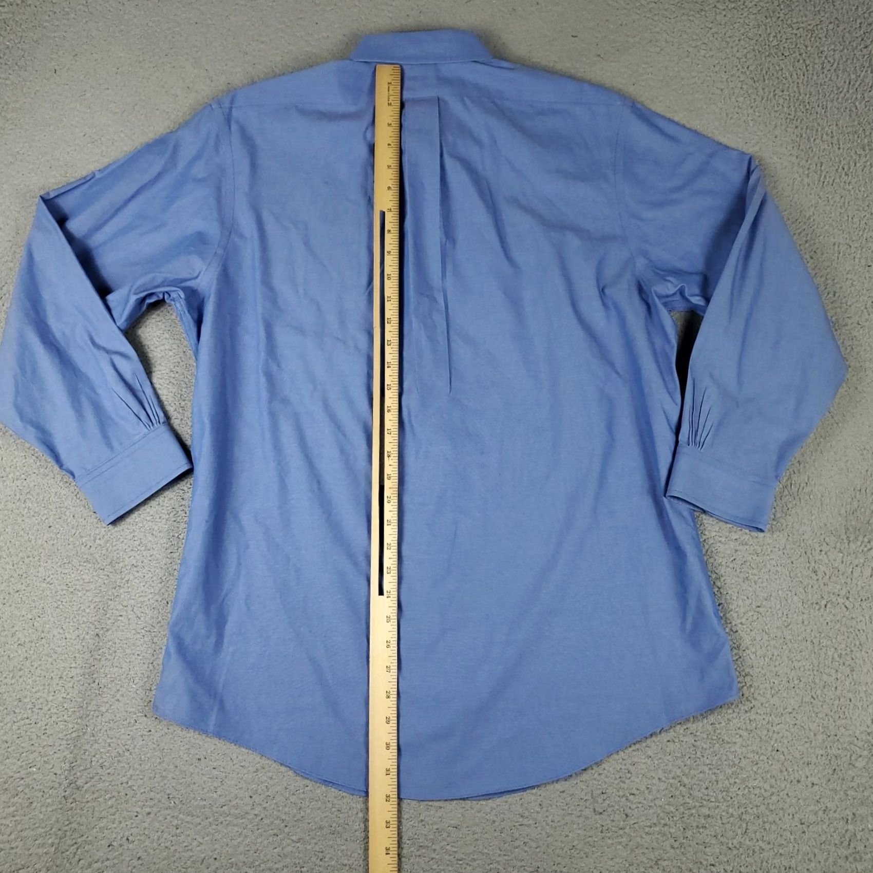 Brooks Brothers Brooks Brothers Dress Shirt Mens 16.5 Blue Regent Button Up Long Sleeve Size 46R - 4 Thumbnail