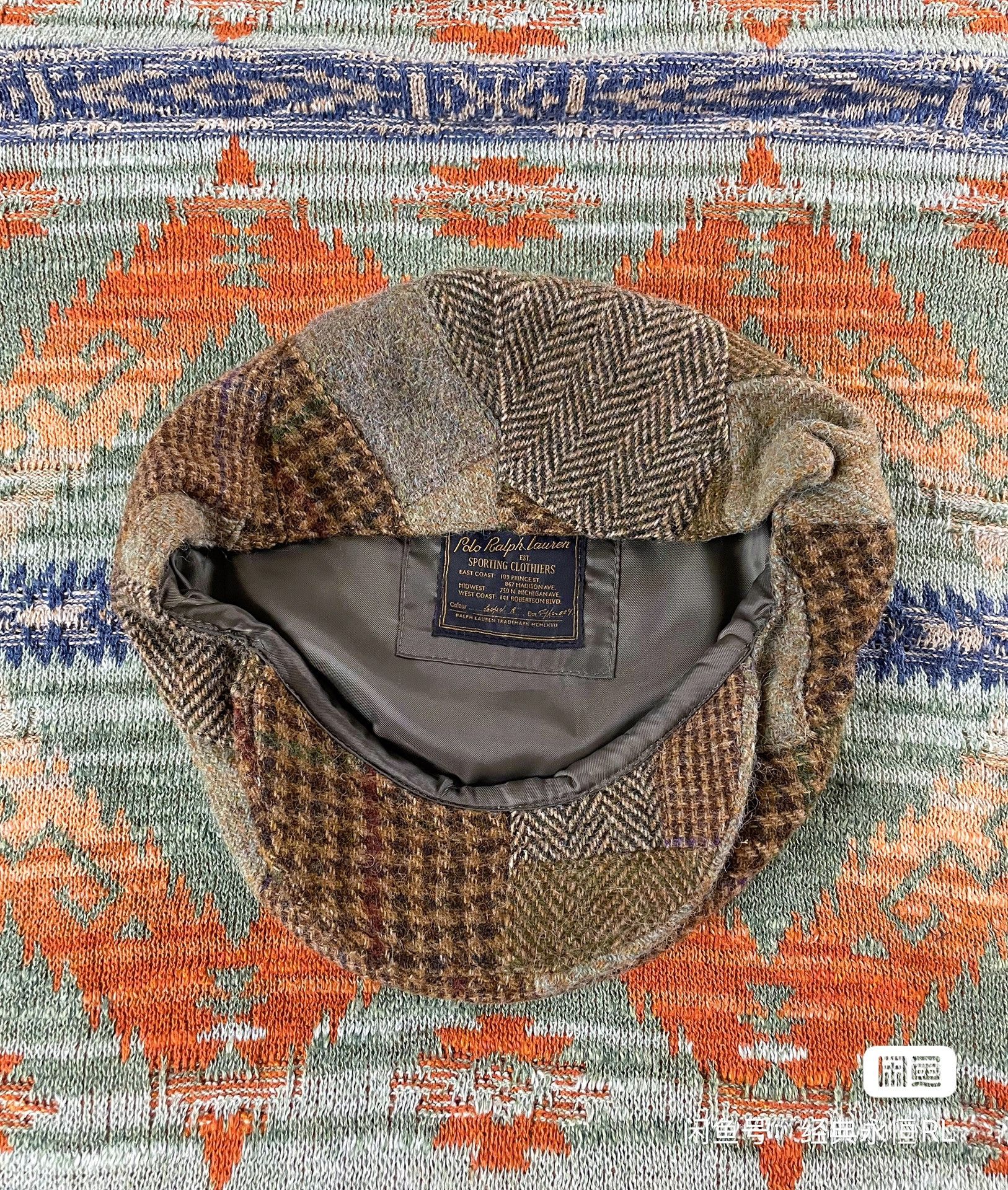 Ralph Lauren Polo Ralph Lauren Wool Tweed Patchwork Flat Cap Beret Hat Size ONE SIZE - 6 Thumbnail