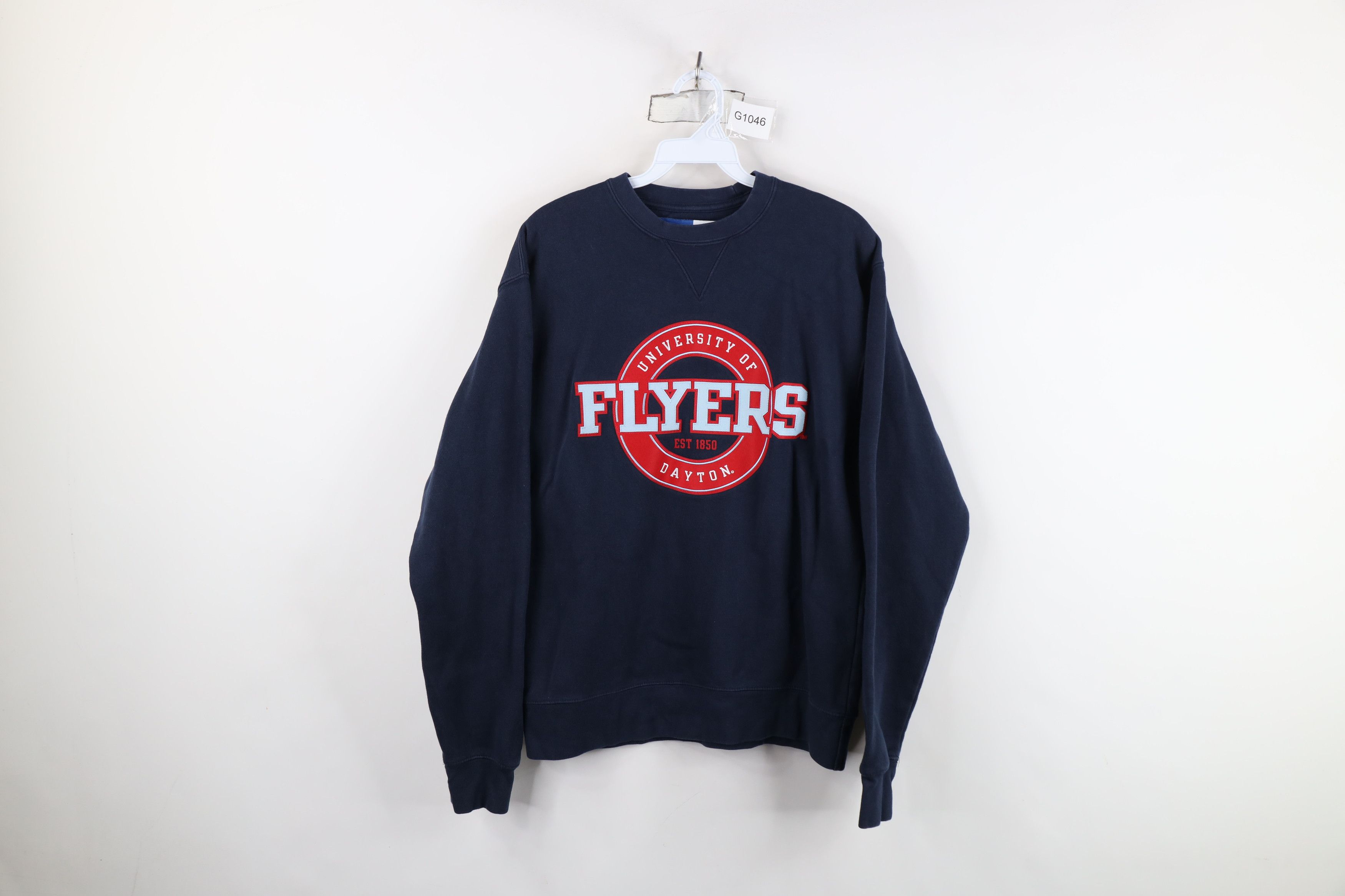 Vintage Vintage 90s Y2K University of Dayton Flyers Sweatshirt Blue Size S / US 4 / IT 40 - 1 Thumbnail