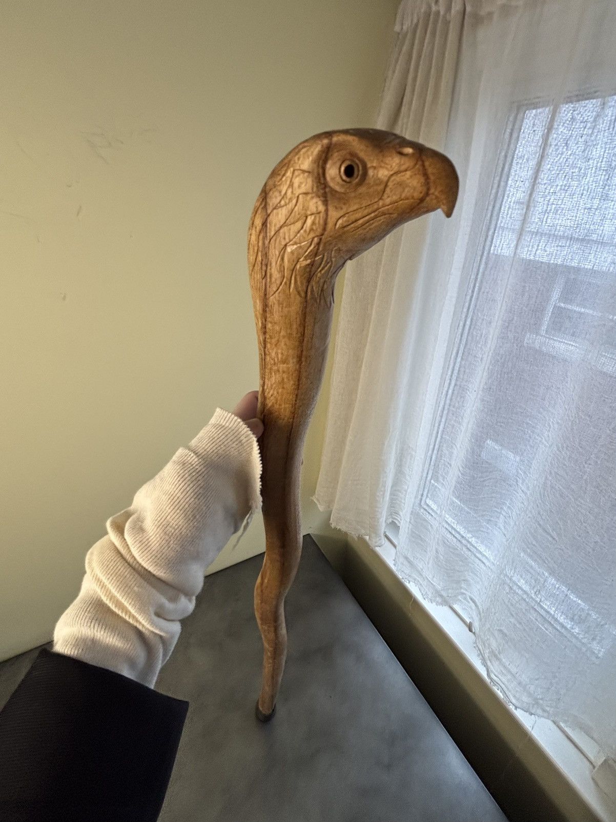 Harley Davidson × Vintage Vintage Wood Cane Hand Carved Eagle 1970s Walking Stick Size ONE SIZE - 2 Thumbnail
