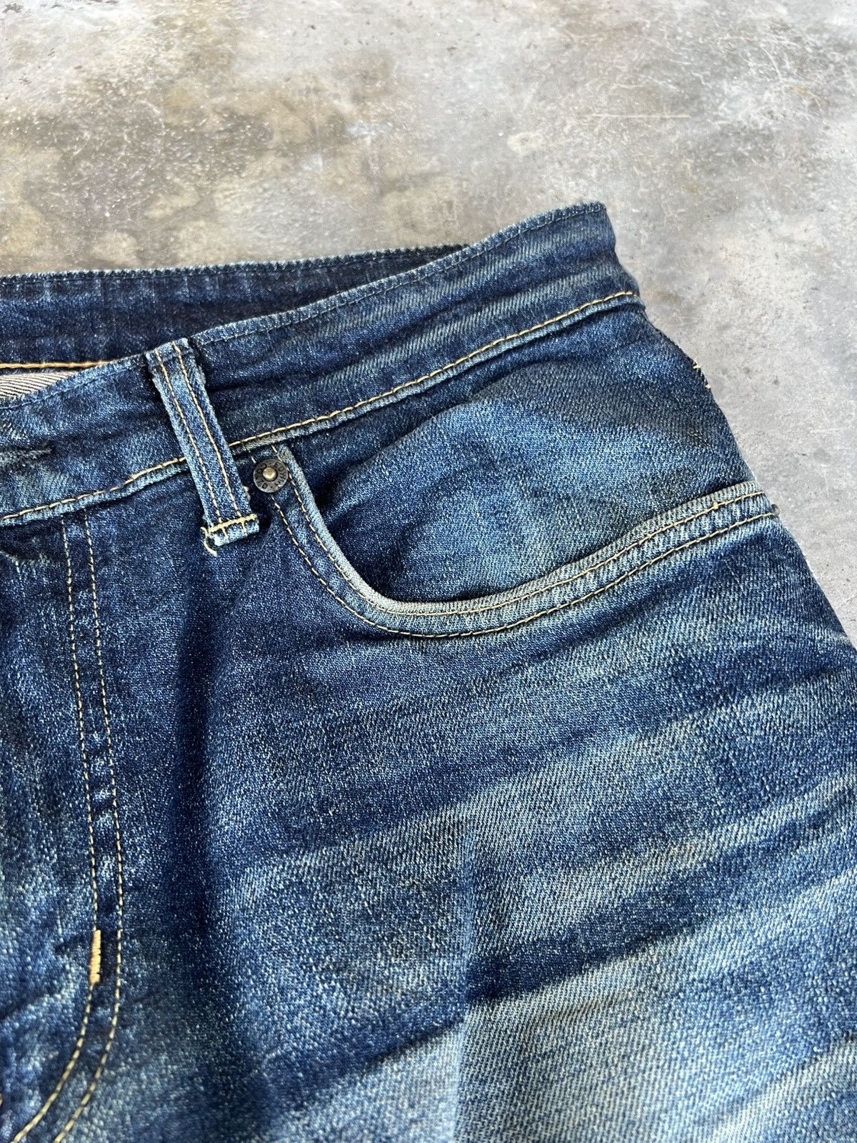 If Six Was Nine Vintage Edwin Made In Japan Distress Jeans Size US 34 / EU 50 - 8 Thumbnail