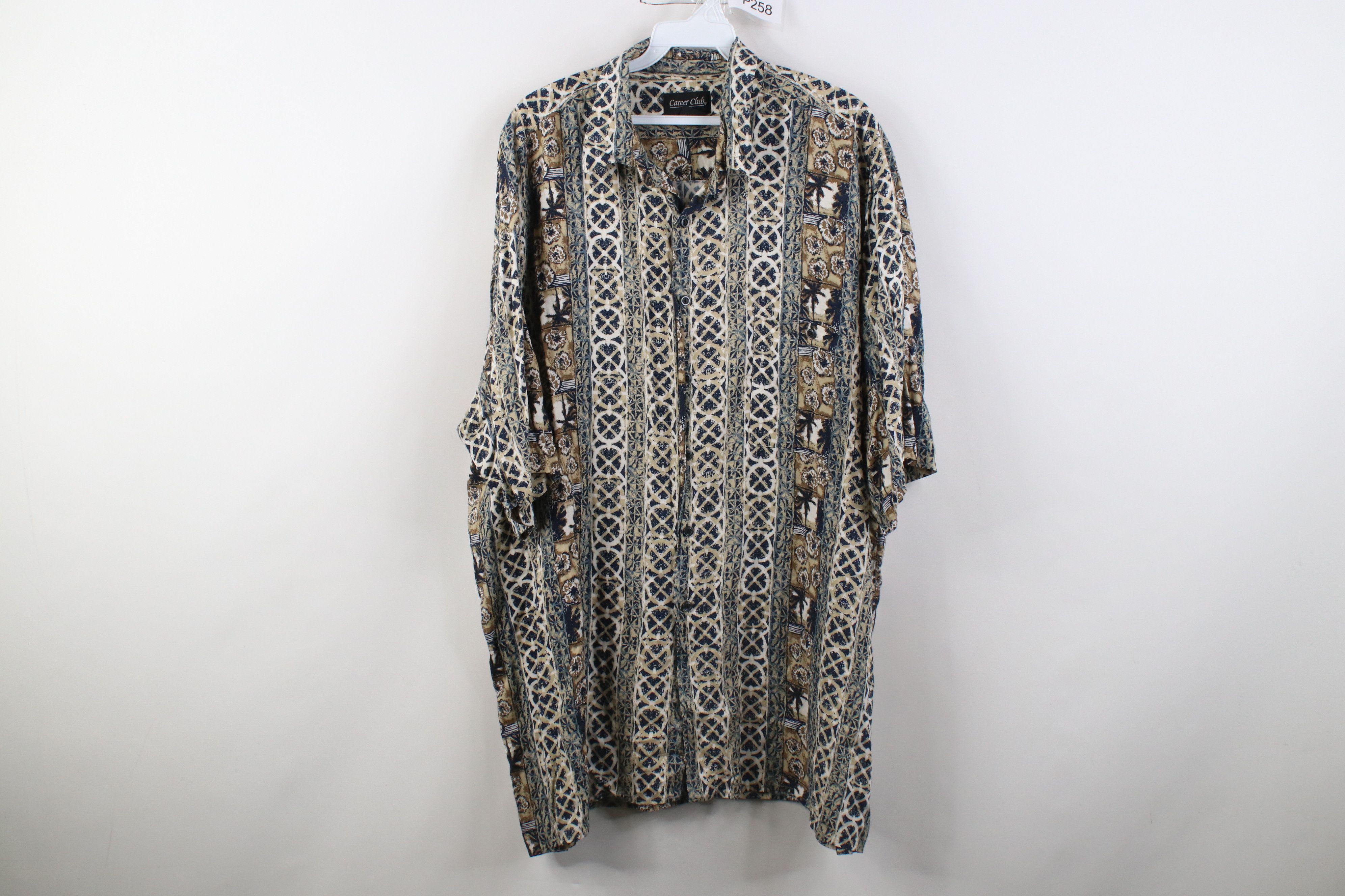 Vintage Vintage 90s Streetwear Flower Short Sleeve Button Shirt Size US XL / EU 56 / 4 - 1 Thumbnail