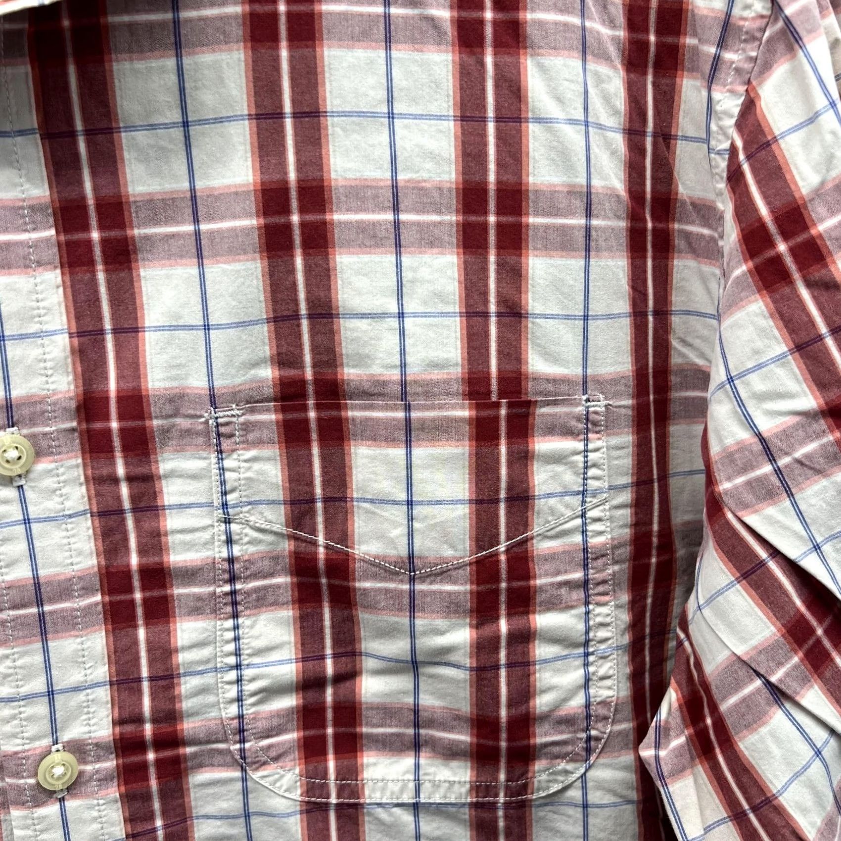 Banana Republic VINTAGE Banana Republic Shirt Mens Extra Large Plaid Red White Button-Down Preppy Size US XL / EU 56 / 4 - 4 Thumbnail