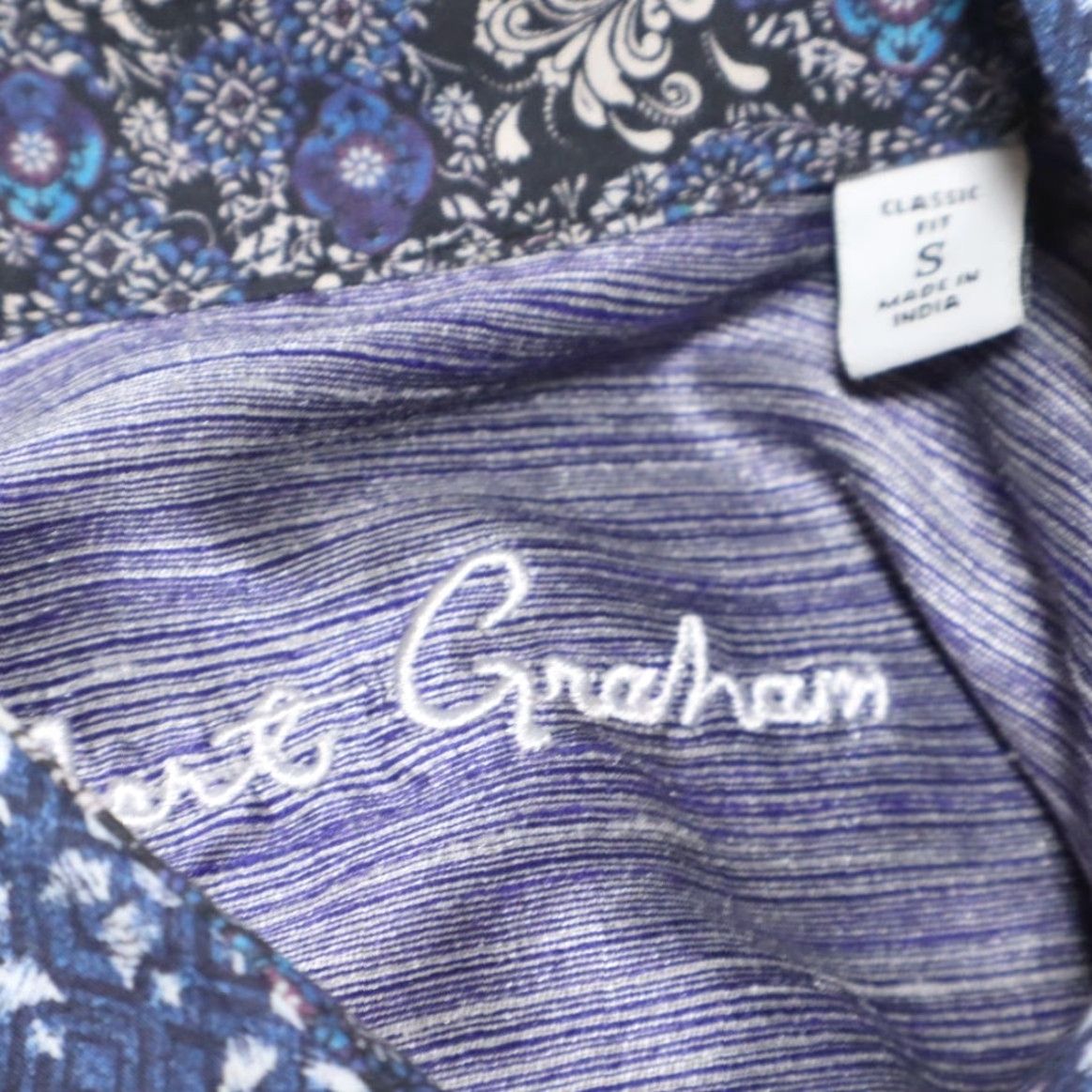 Robert Graham Robert Graham Beton Ridge Rose Floral Button Up Shirt Blue Mens S Size US S / EU 44-46 / 1 - 5 Thumbnail