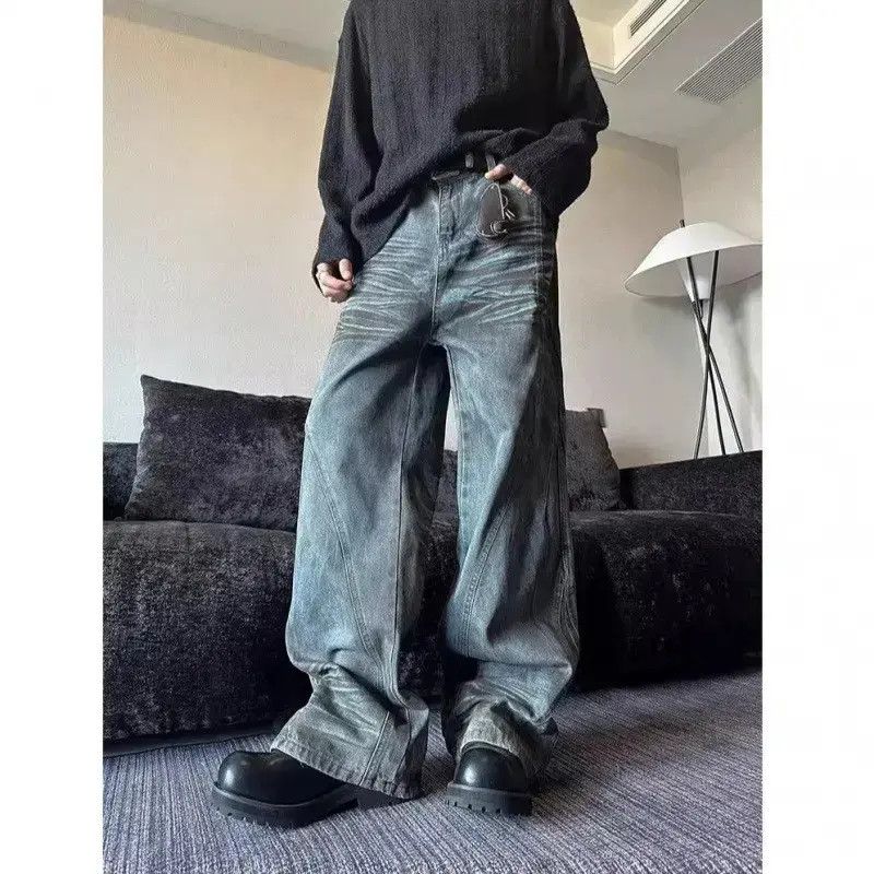 Japanese Brand Retro loose high street mud dyed jeans Size US 32 / EU 48 - 1 Thumbnail