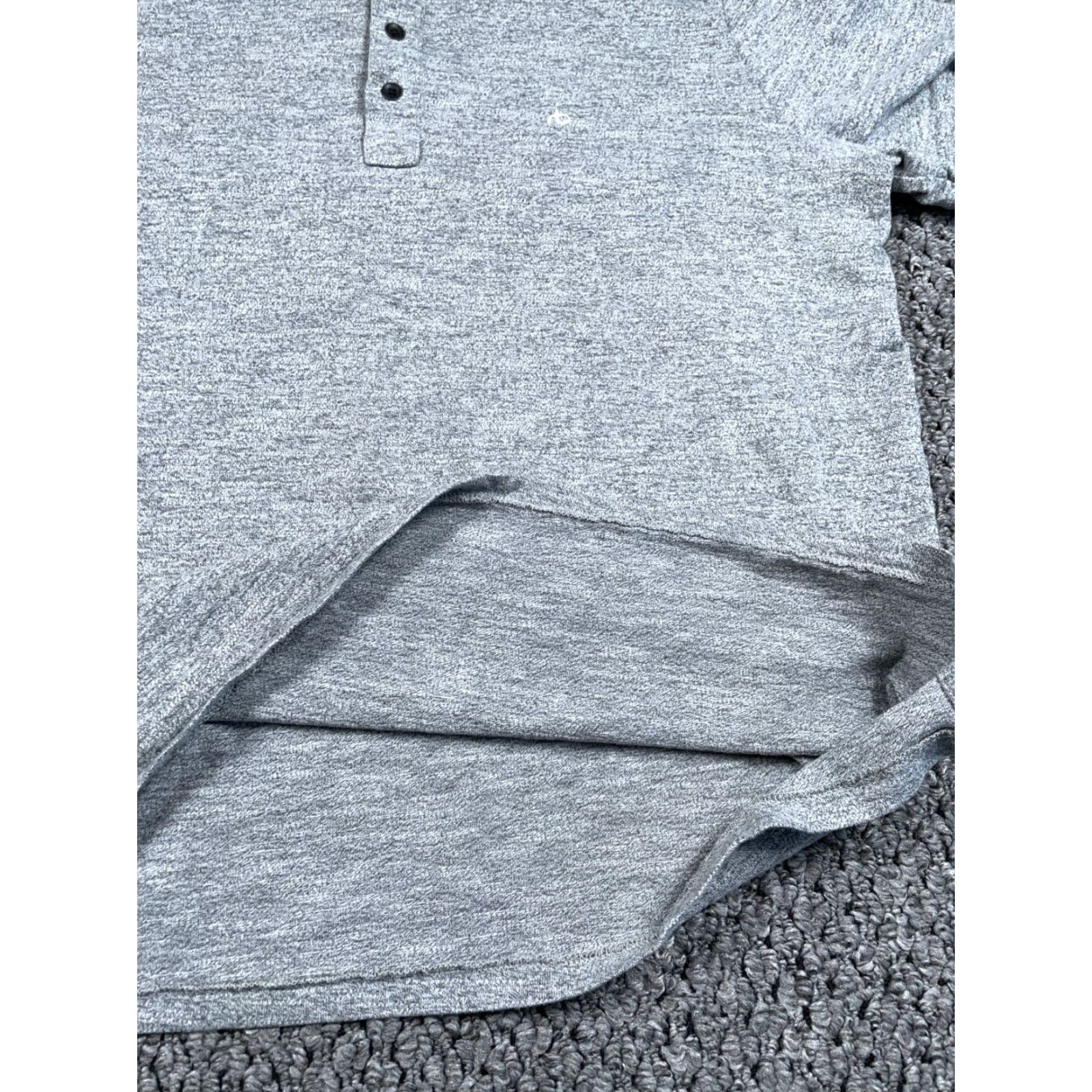 Rag & Bone rag & bone Polo Shirt Adult Large Marled Gray Lightweight Cotton Blend Embroidered 90s Preppy Casual Mens Shirt Size US L / EU 52-54 / 3 - 7 Thumbnail