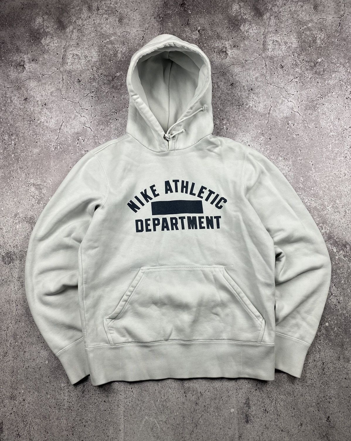 Nike × Vintage Vintage 90s Nike Athletics Spell Out Hoodie Gray USA L Size US S / EU 44-46 / 1 - 1 Thumbnail