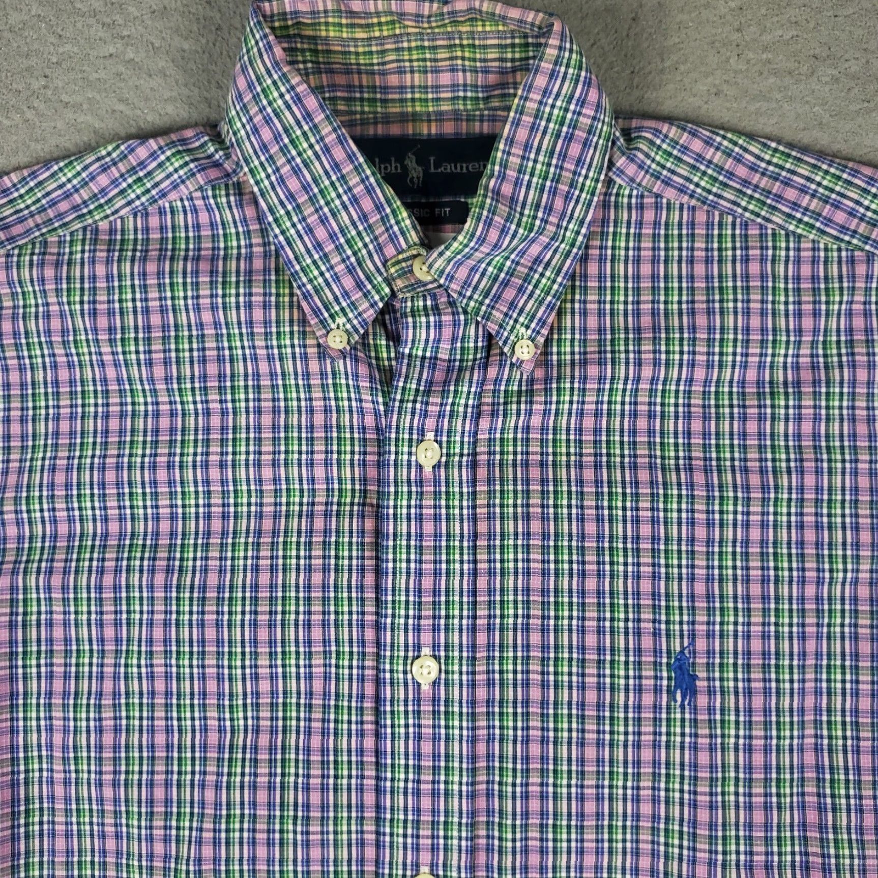Ralph Lauren Ralph Lauren Shirt Mens Small Blue Plaid Pony Classic Fit Button Up Short Sleeve Size US S / EU 44-46 / 1 - 2 Thumbnail