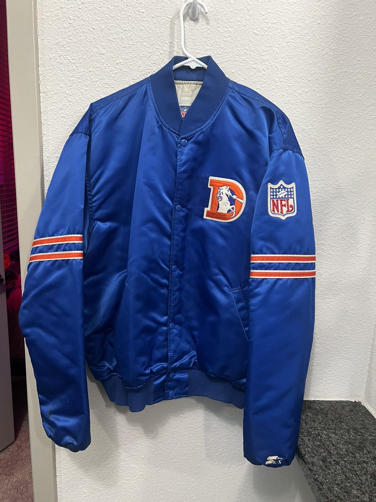 NFL × Starter Denver Broncos Satin Bomber Size US L / EU 52-54 / 3 - 1 Thumbnail
