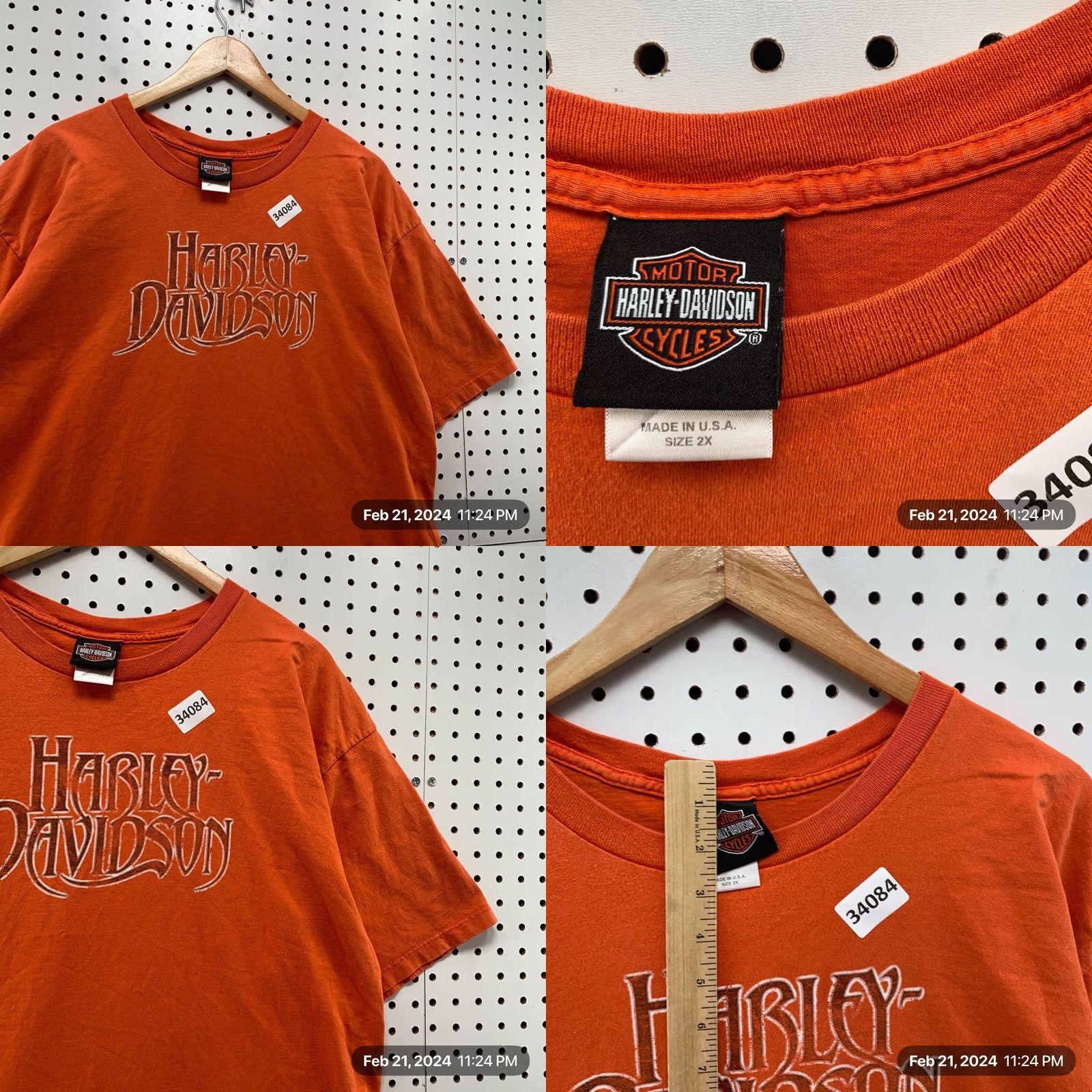 Harley Davidson Harley Davidson Motorcycle Shirt Mens 2XL Orange Orland FLorida Size US XXL / EU 58 / 5 - 8 Thumbnail