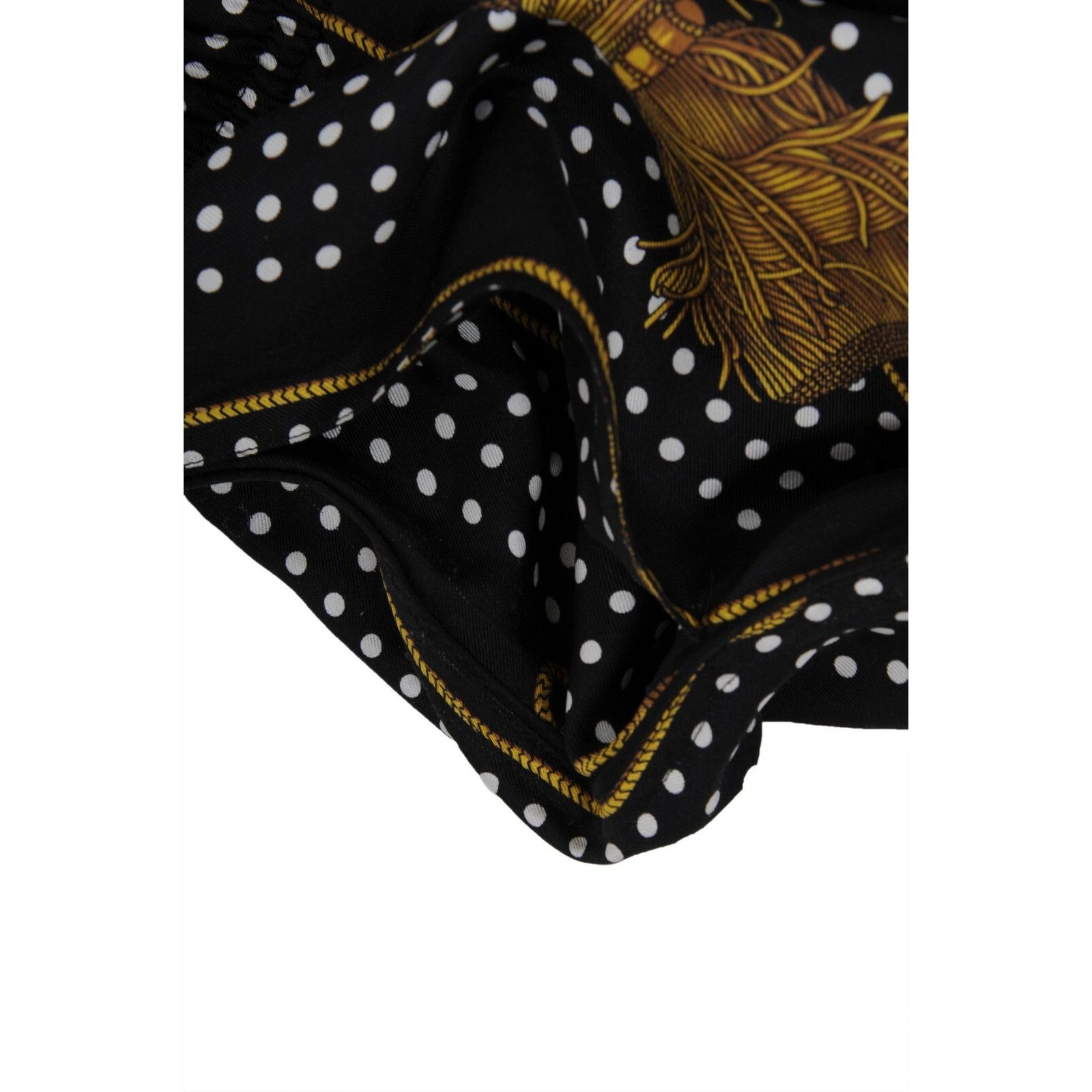 Dolce & Gabbana Tassel Polka Dot Silk Pants Black Size US 34 / EU 50 - 11 Thumbnail