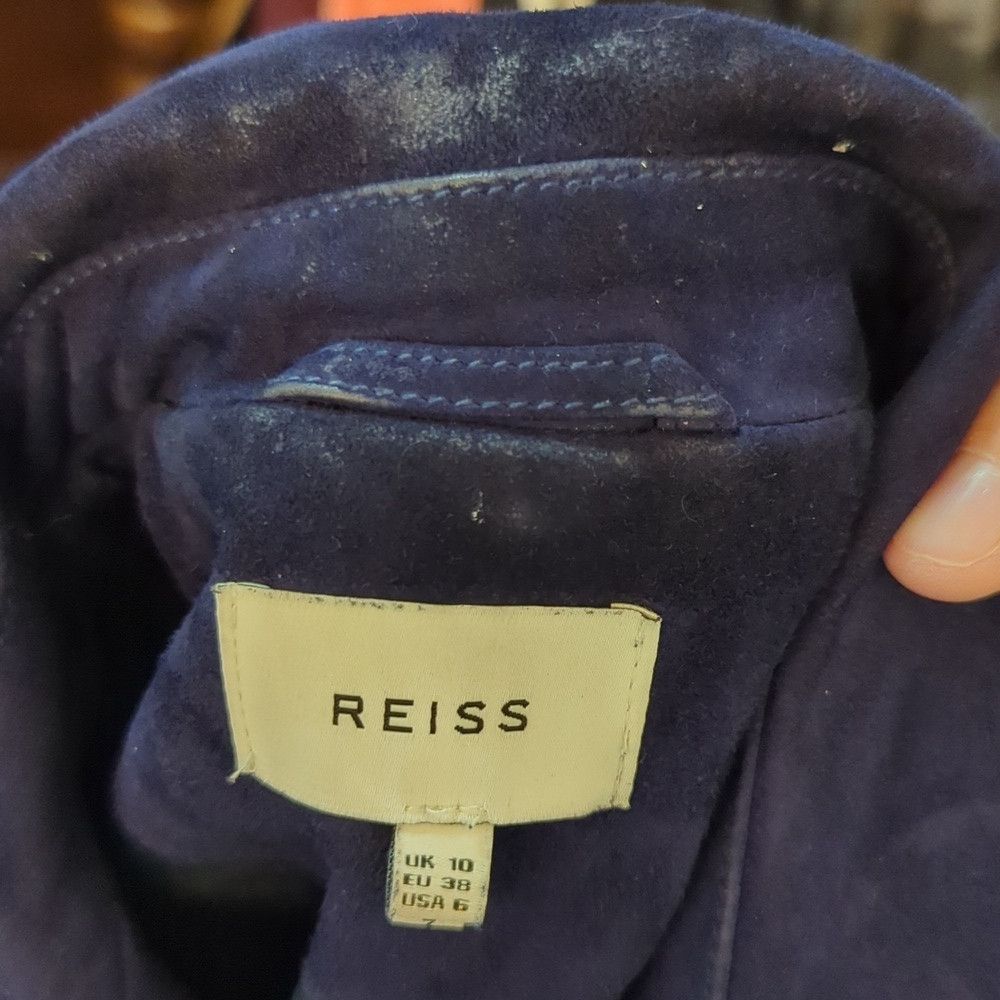 Reiss Reiss Santiago Suede Biker Jacket 100% goat leather size 6 Size M / US 6-8 / IT 42-44 - 8 Thumbnail