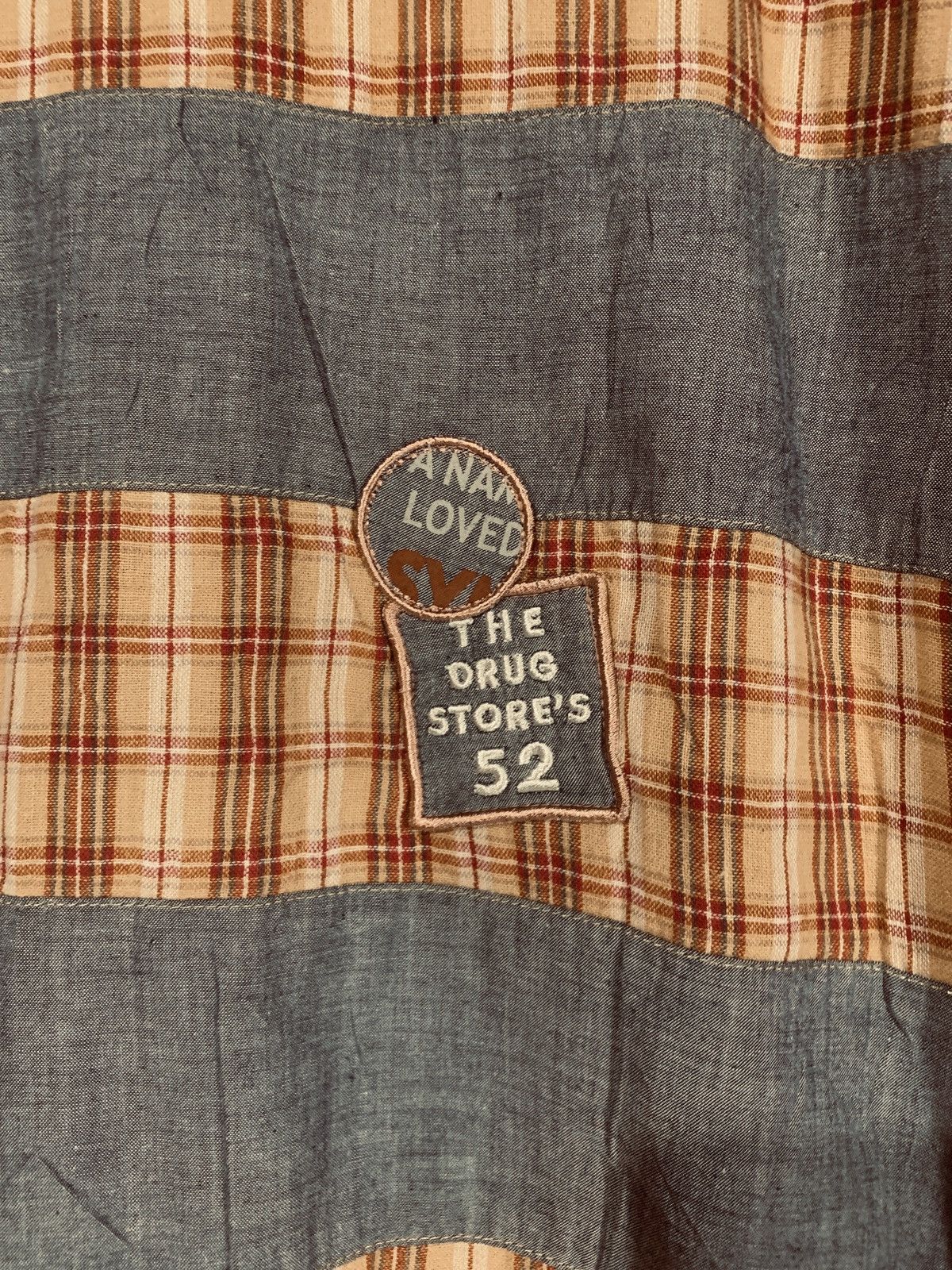 Japanese Brand Vintage Drugstore patchwork shirts Size US XL / EU 56 / 4 - 5 Thumbnail