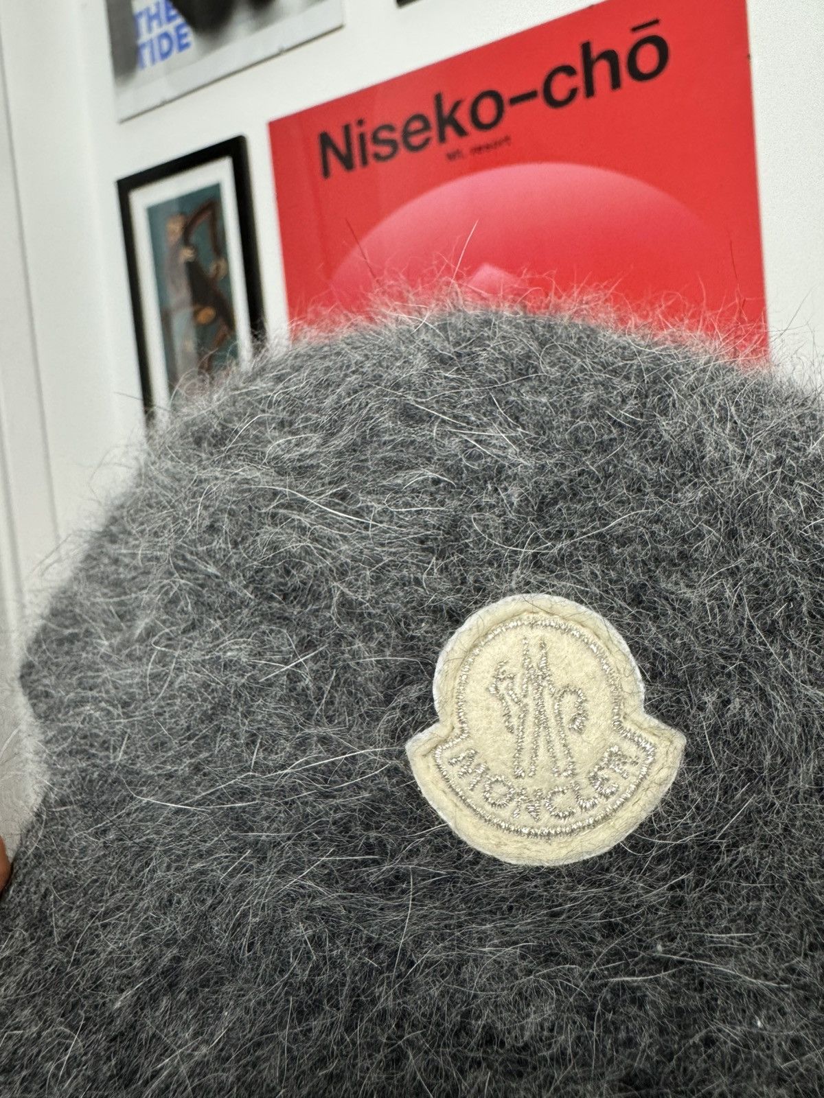 Moncler Moncler Logo Angora Wool Gray Fur Hat Cap Rare Designer Size ONE SIZE - 12 Thumbnail
