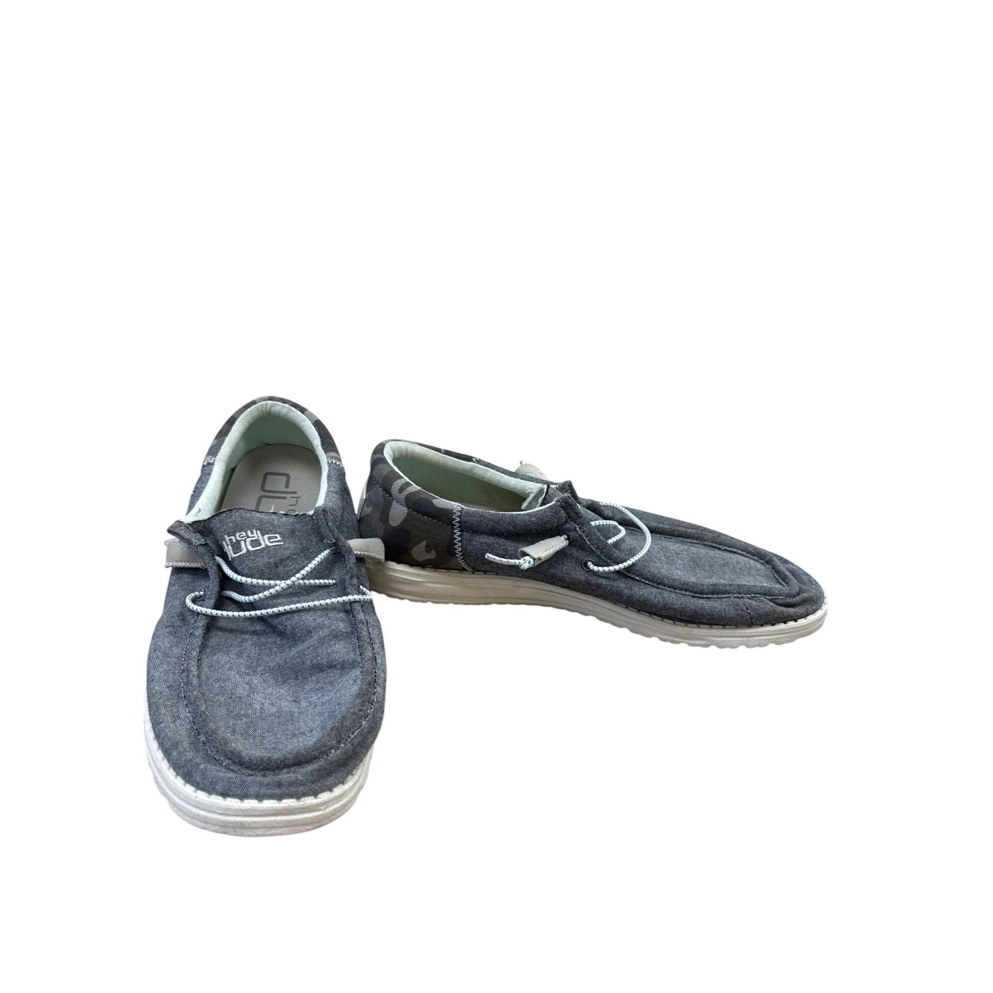 Designer Hey Dude Mens Gray Walking Comfy Slip-On Shoes Size 12 SKU 7 Size US 12 / EU 45 - 1 Thumbnail