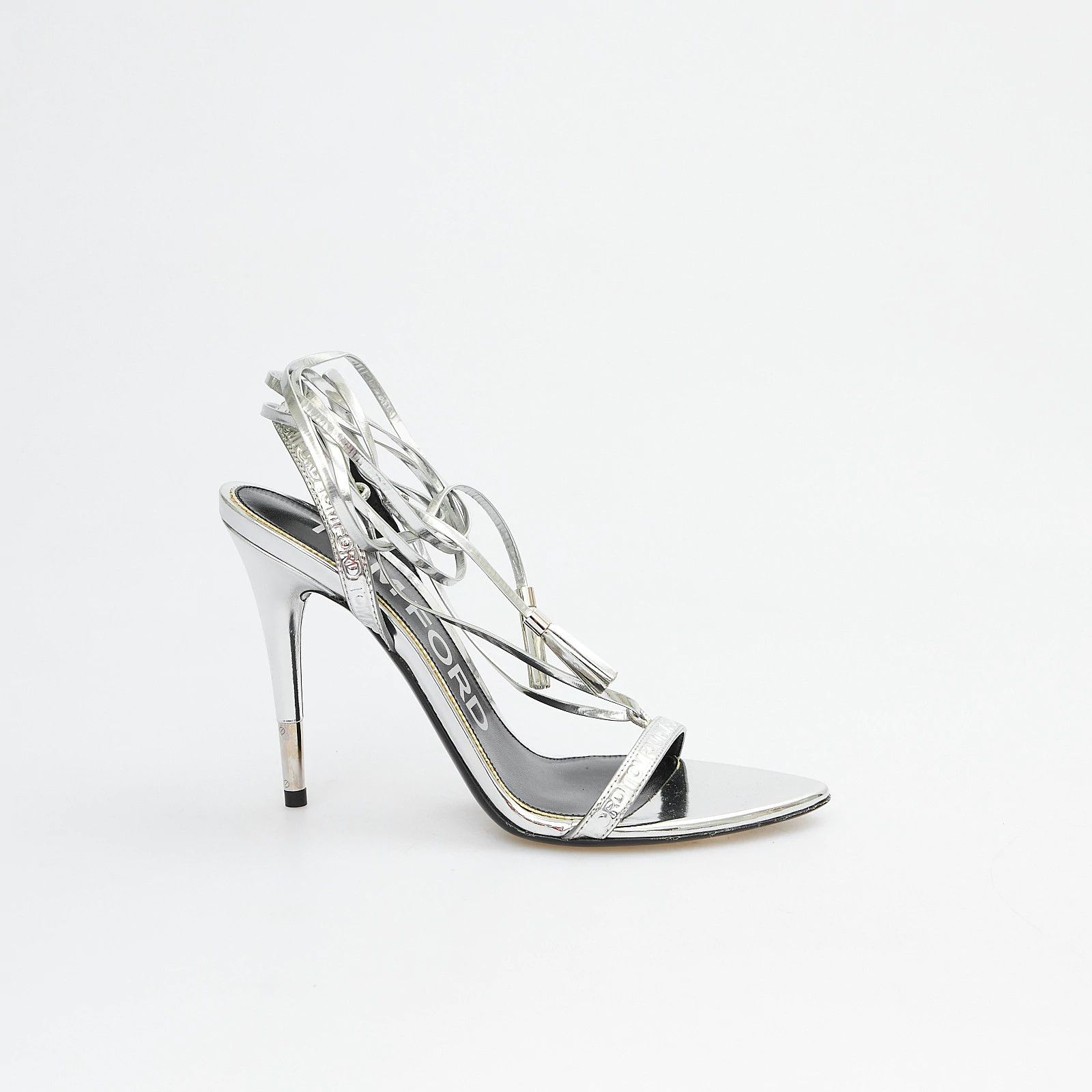 Tom Ford o1y0126 Stiletto Heel Sandals in Silver Size US 7 / IT 37 - 1 Thumbnail