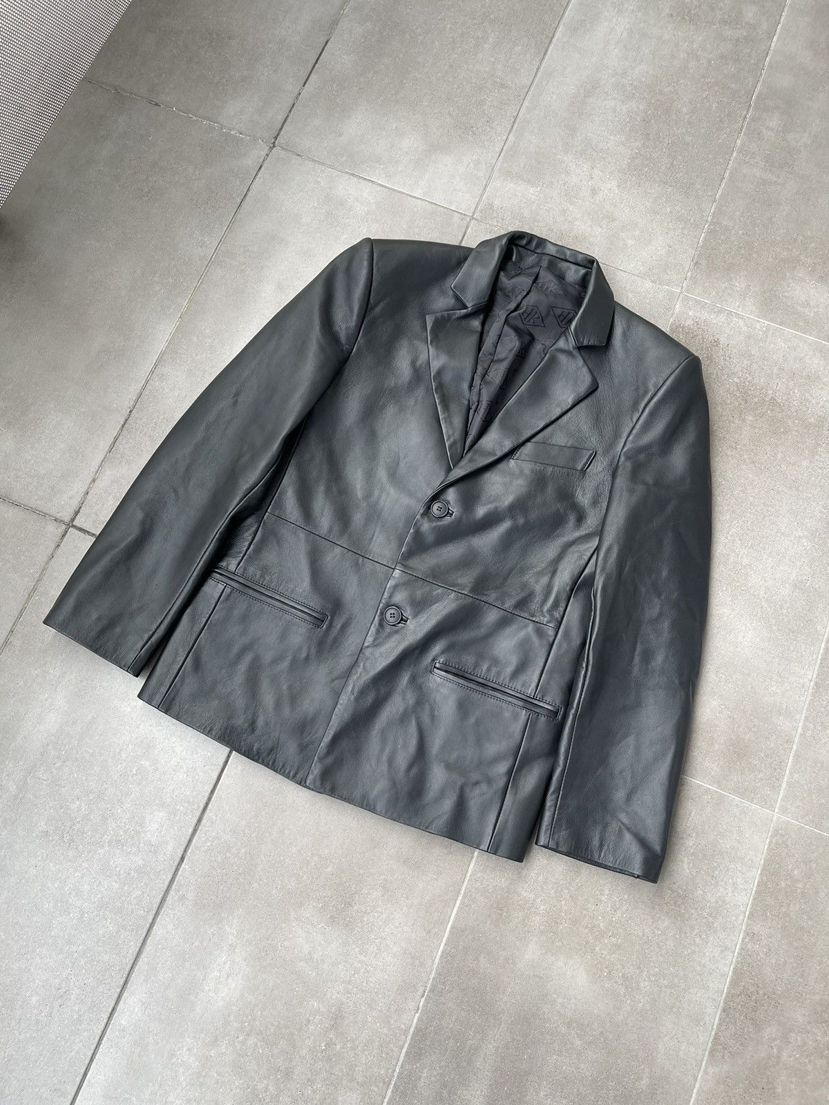 Han Kjobenhavn !DS! FW22 Han Kjobenhavn Black Leather Blazer Jacket Size 36R - 8 Thumbnail
