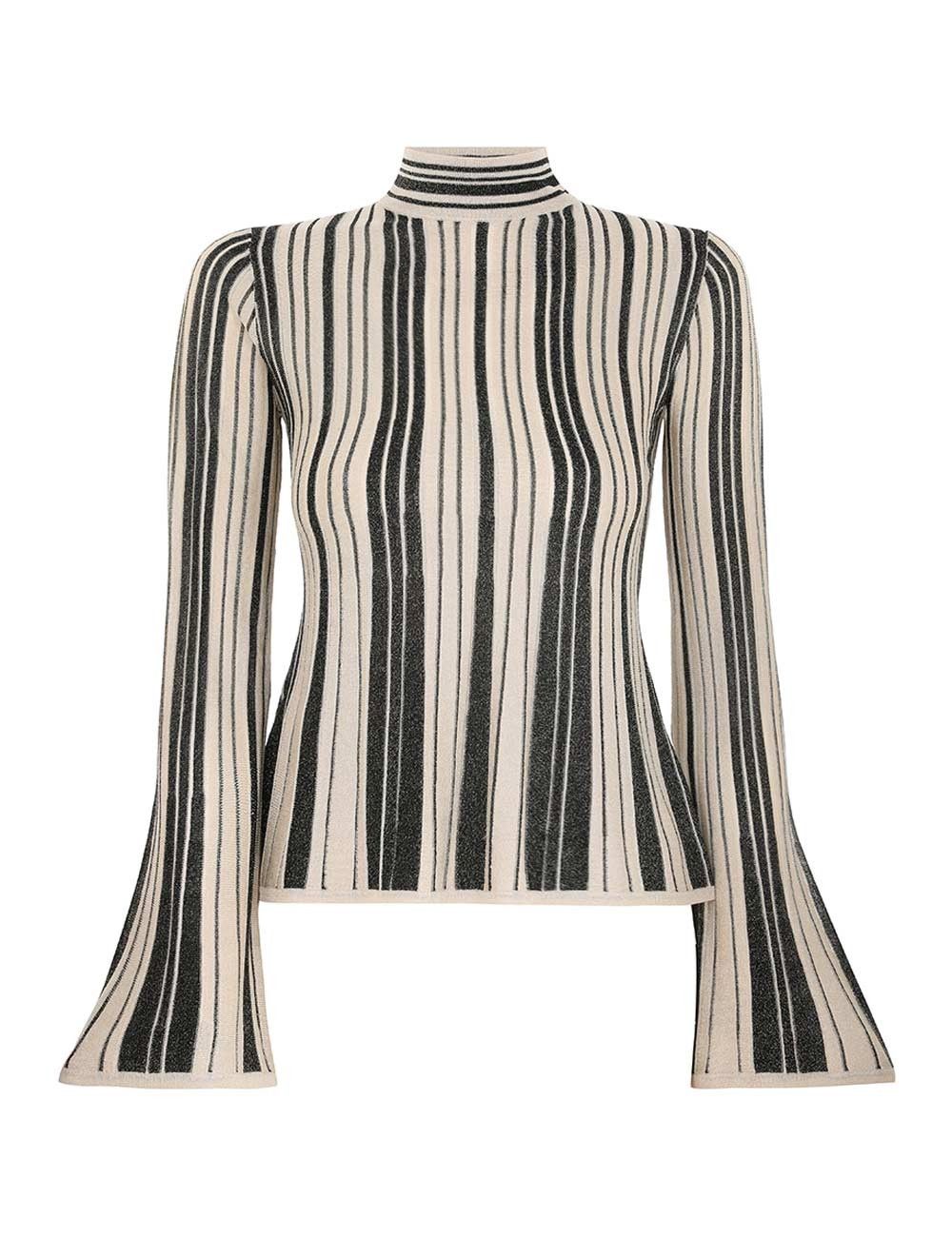 Zimmermann oc11z0825 Illustration Metallic Knit Top in Multicolor Size L / US 10 / IT 46 - 1 Thumbnail