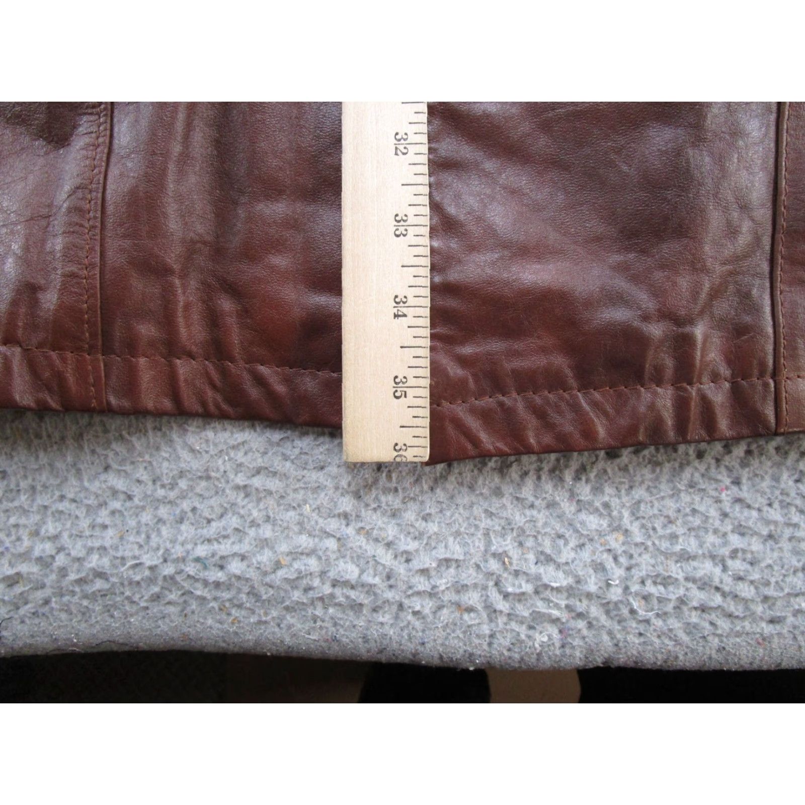 Ben Sherman VINTAGE Bermans Leather Bomber Jacket, Brown, 46, Button Up, 80s 90s Mens Jacket Size US S / EU 44-46 / 1 - 7 Thumbnail