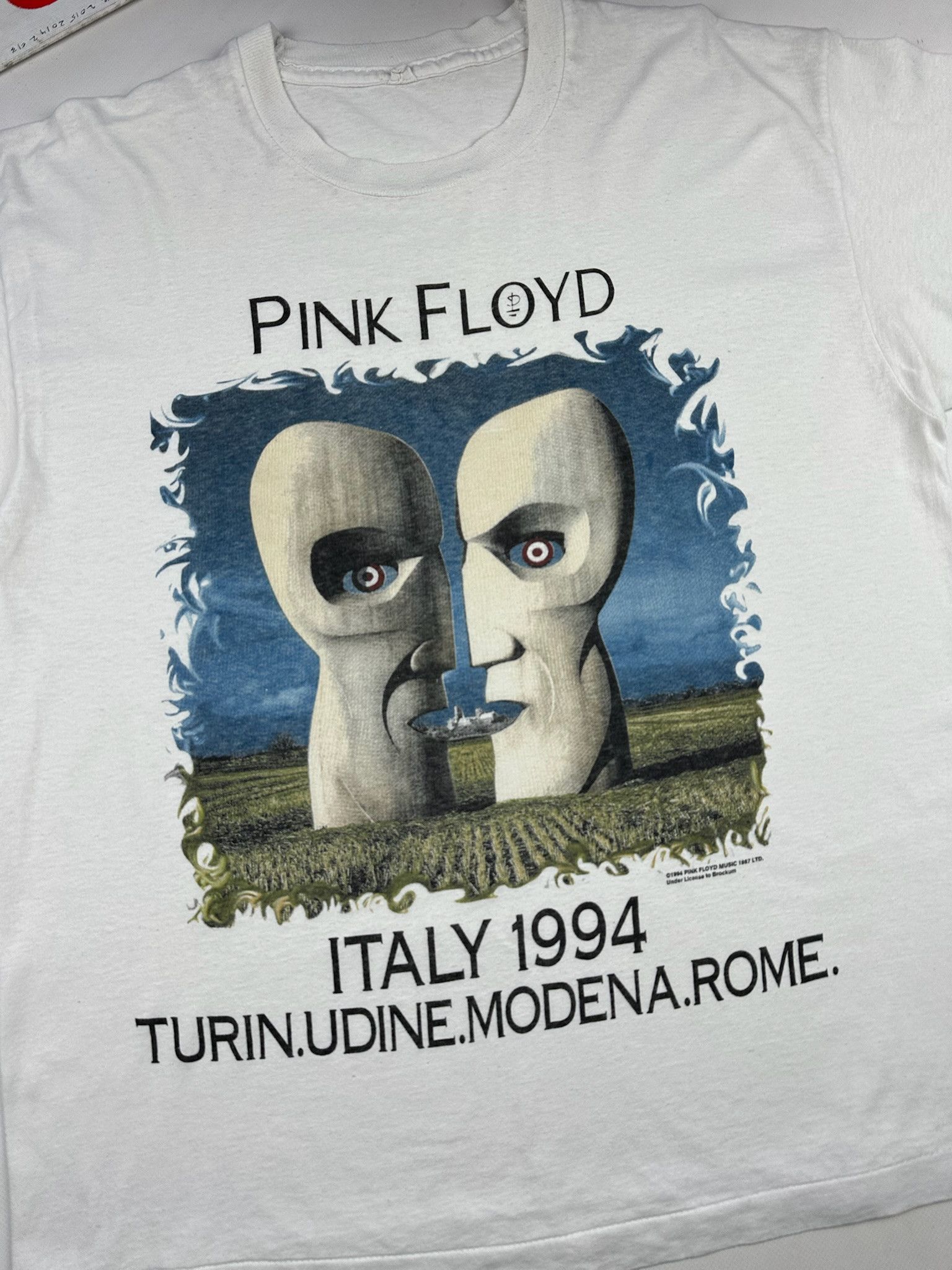 Vintage Pink Floyd Division Bell Italian Tour 1994 Official T-Shirt Size US L / EU 52-54 / 3 - 3 Thumbnail
