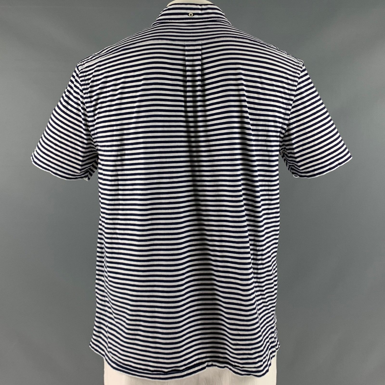 Ralph Lauren Size XL Navy White Stripe Cotton Short Sleeve Polo Size US XL / EU 56 / 4 - 3 Thumbnail