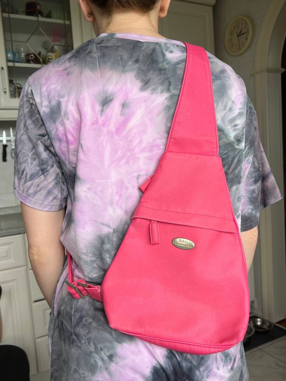 Christian Dior Monsieur × Dior × Vintage Vintage Christian Dior Parfums Saddle Bag Sling Sparkle Pink Size ONE SIZE - 2 Thumbnail