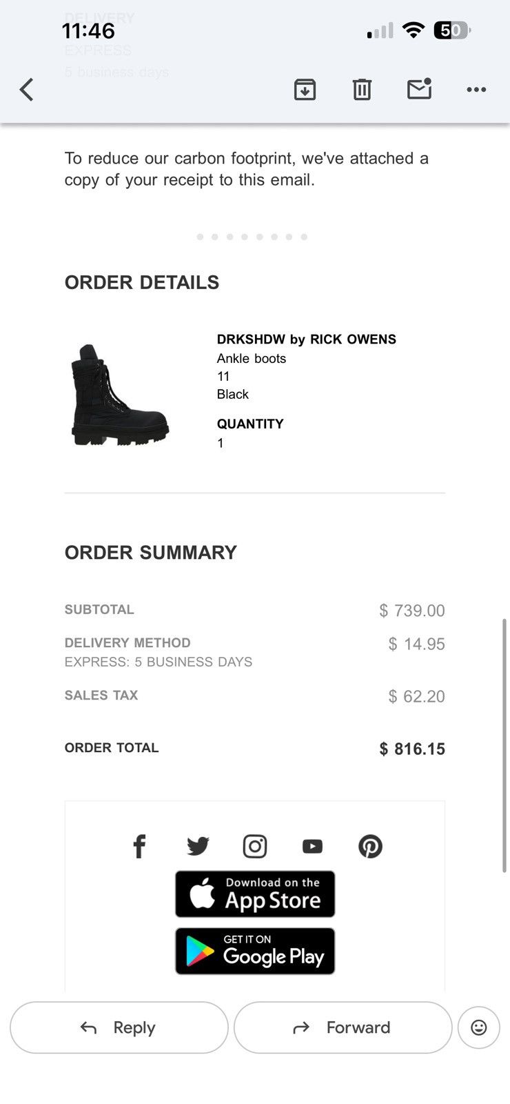 Rick Owens Rick Owens MEGATOOTH Size US 11 / EU 44 - 1 Thumbnail