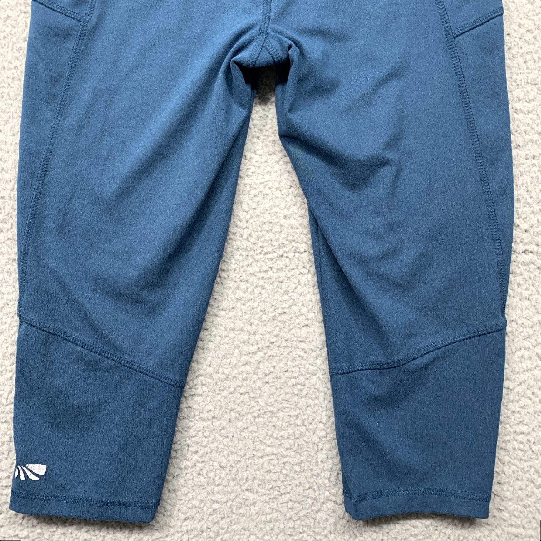Vintage Marika Tek Athletic Leggings Sz 8-10 Capri Turquoise Exercise Yoga Waist Pocket Size 32" / US 10 / IT 46 - 6 Thumbnail