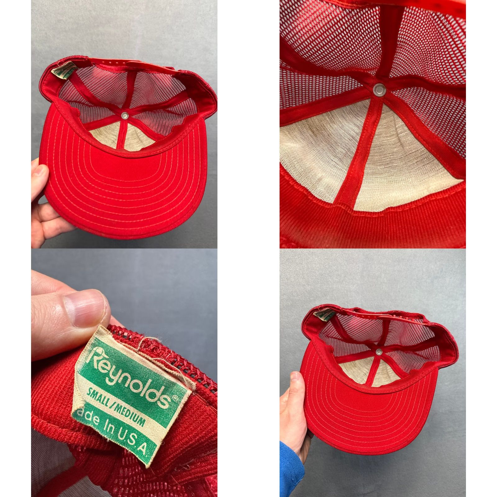 Vintage Vintage Reynolds Cap Red Trucker Snapback USA made Sedneth 201 Size ONE SIZE - 8 Thumbnail