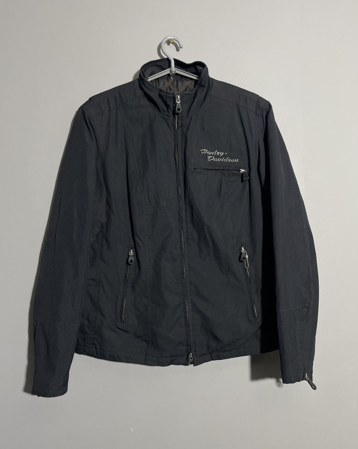 Harley Davidson × Vintage Harley-Davidson Women's Nylon Insulated Biker Jacket Size L Size L / US 10 / IT 46 - 2 Thumbnail