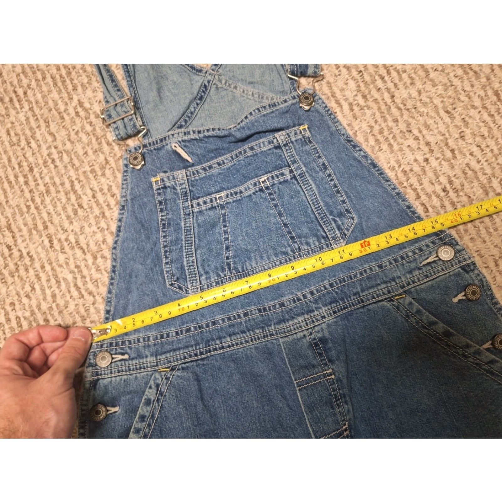 American Eagle Outfitters VINTAGE American Eagle Outfitters Overalls Denim Jeans Bibs Carpenter Y2K 2000s Small Blue Women S Jeans Pirates? Size 28" / US 6 / IT 42 - 6 Thumbnail