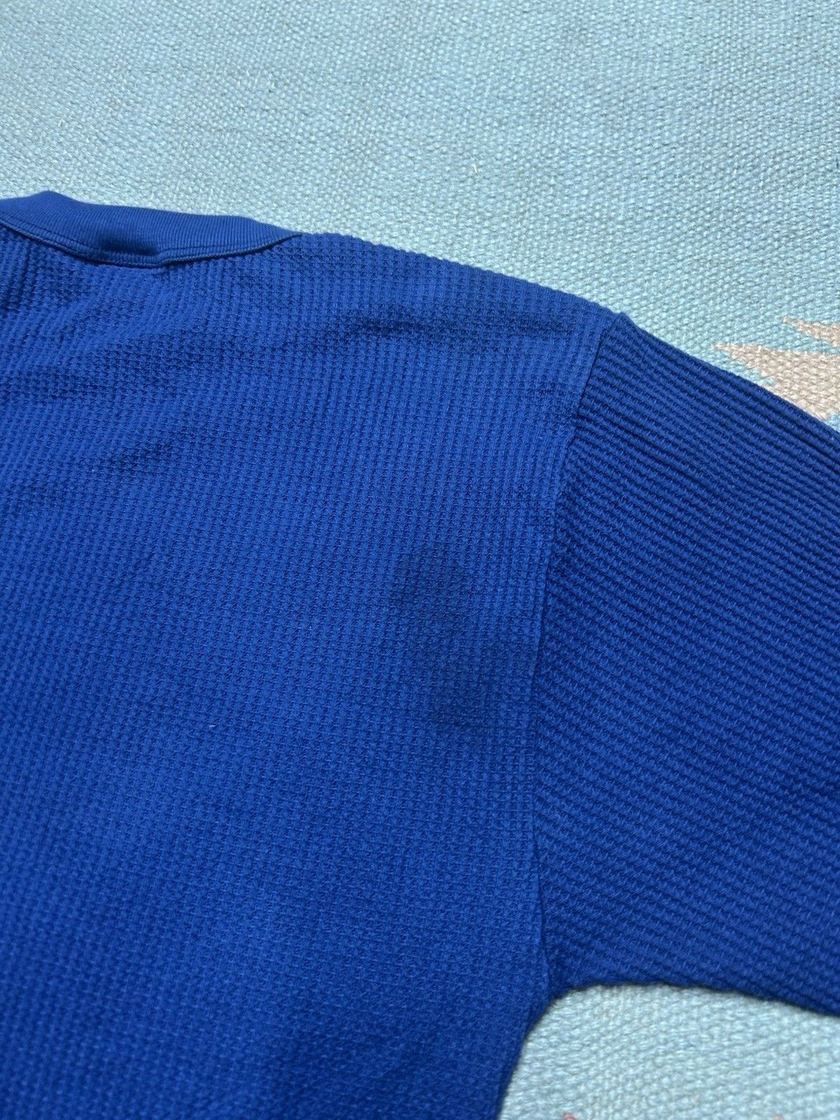 Vintage Vtg waffle knit thermal shirt Big Yank navy blue base medium Size US M / EU 48-50 / 2 - 9 Thumbnail