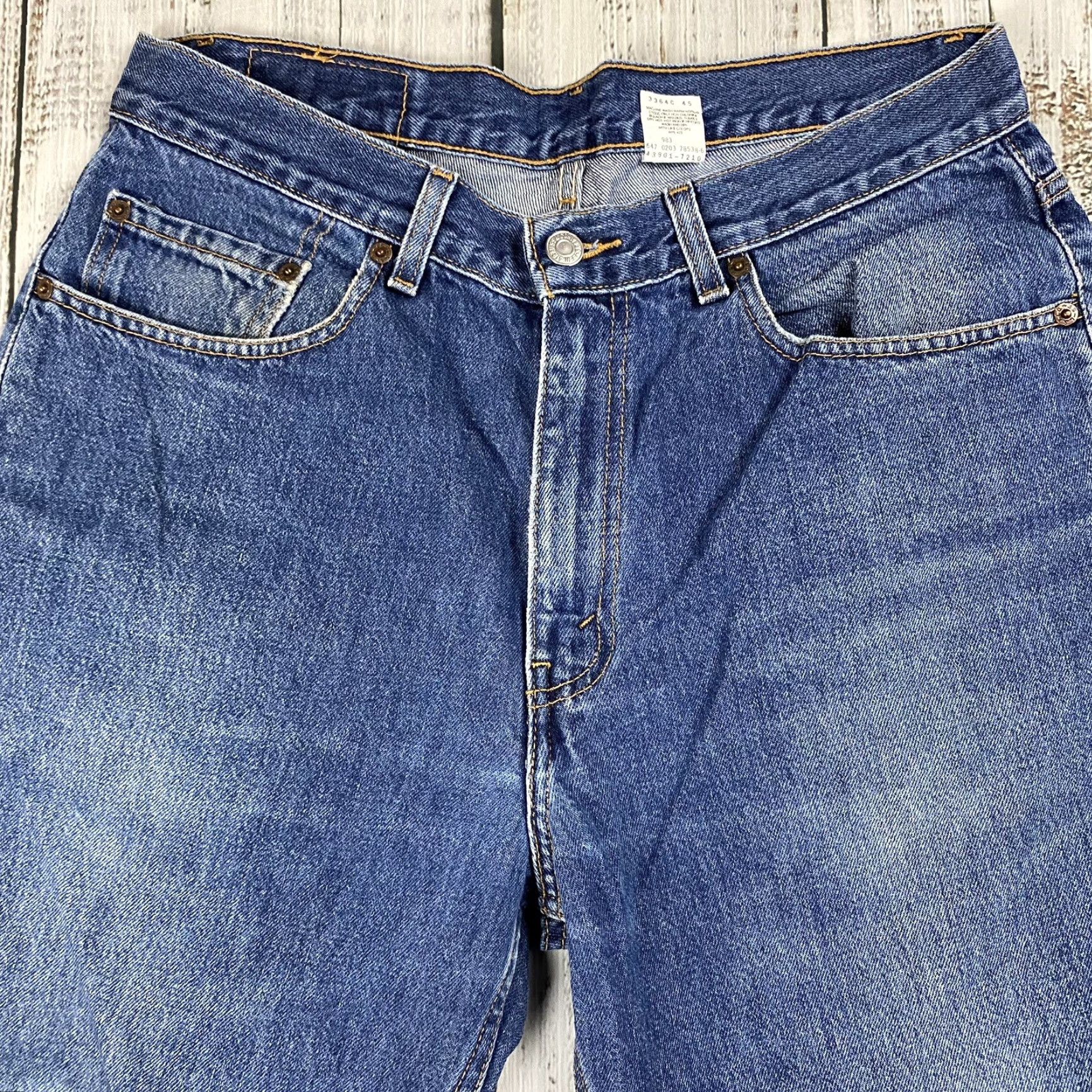 Levi's VINTAGE Levi's 901 Straight Leg Jeans 34x30 Medium Wash Distressed 90s Mens Size US 34 / EU 50 - 5 Thumbnail