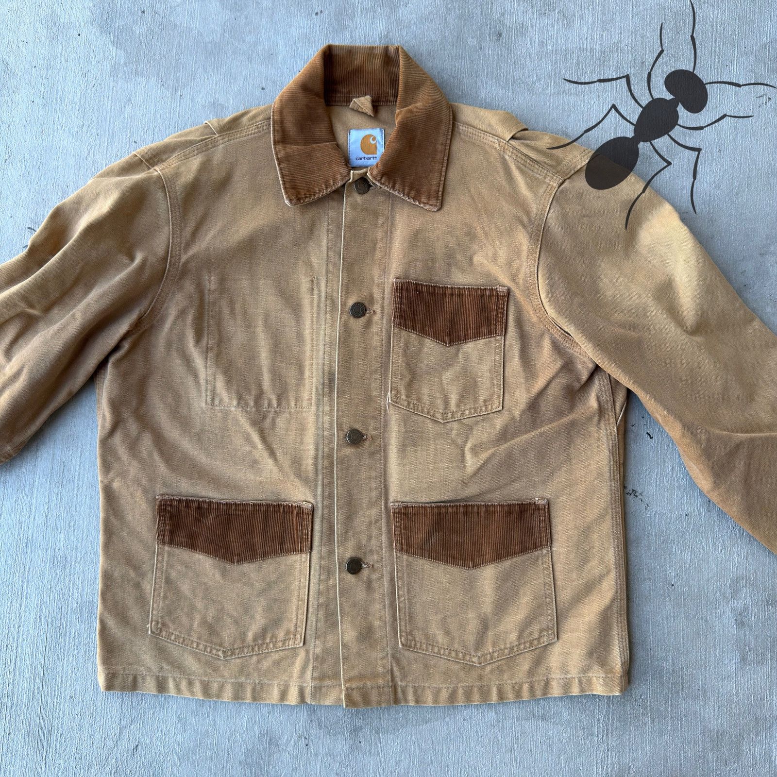 Carhartt × Vintage Carhartt brown button up chore work wear jacket Size US M / EU 48-50 / 2 - 3 Thumbnail