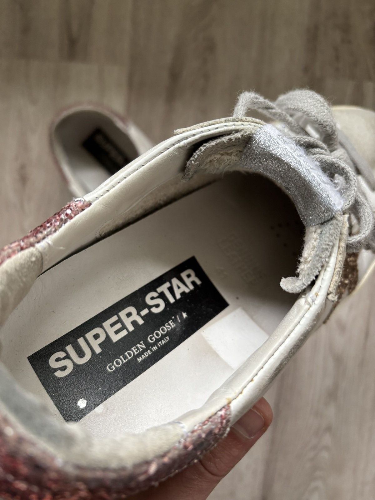 Golden Goose Golden Goose Super-star with Glitter Star EU41 US10 UK8 Size US 10 / IT 40 - 3 Thumbnail